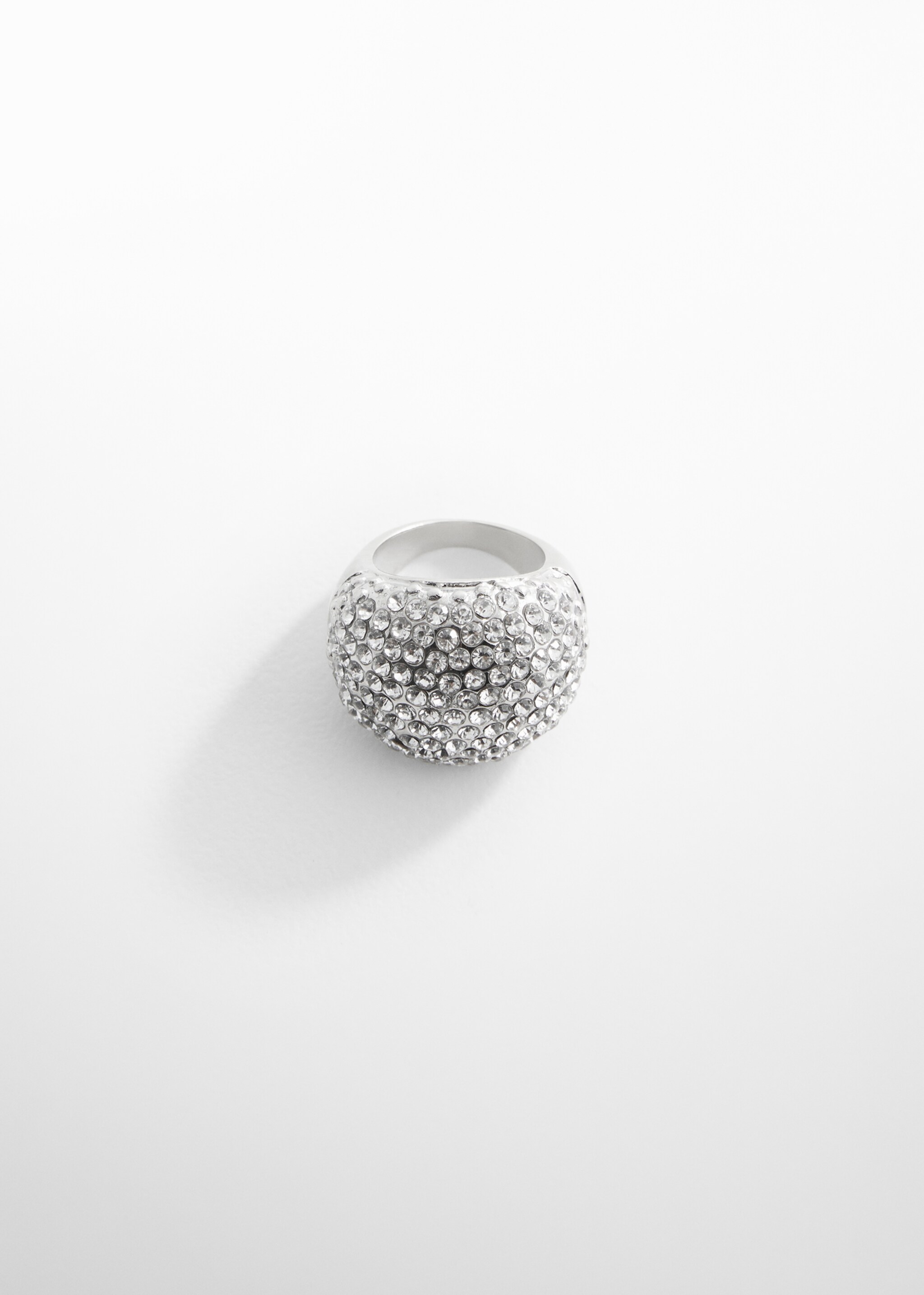 Faceted crystal ring - Article without model, Silver. Ref: 67050439-00.