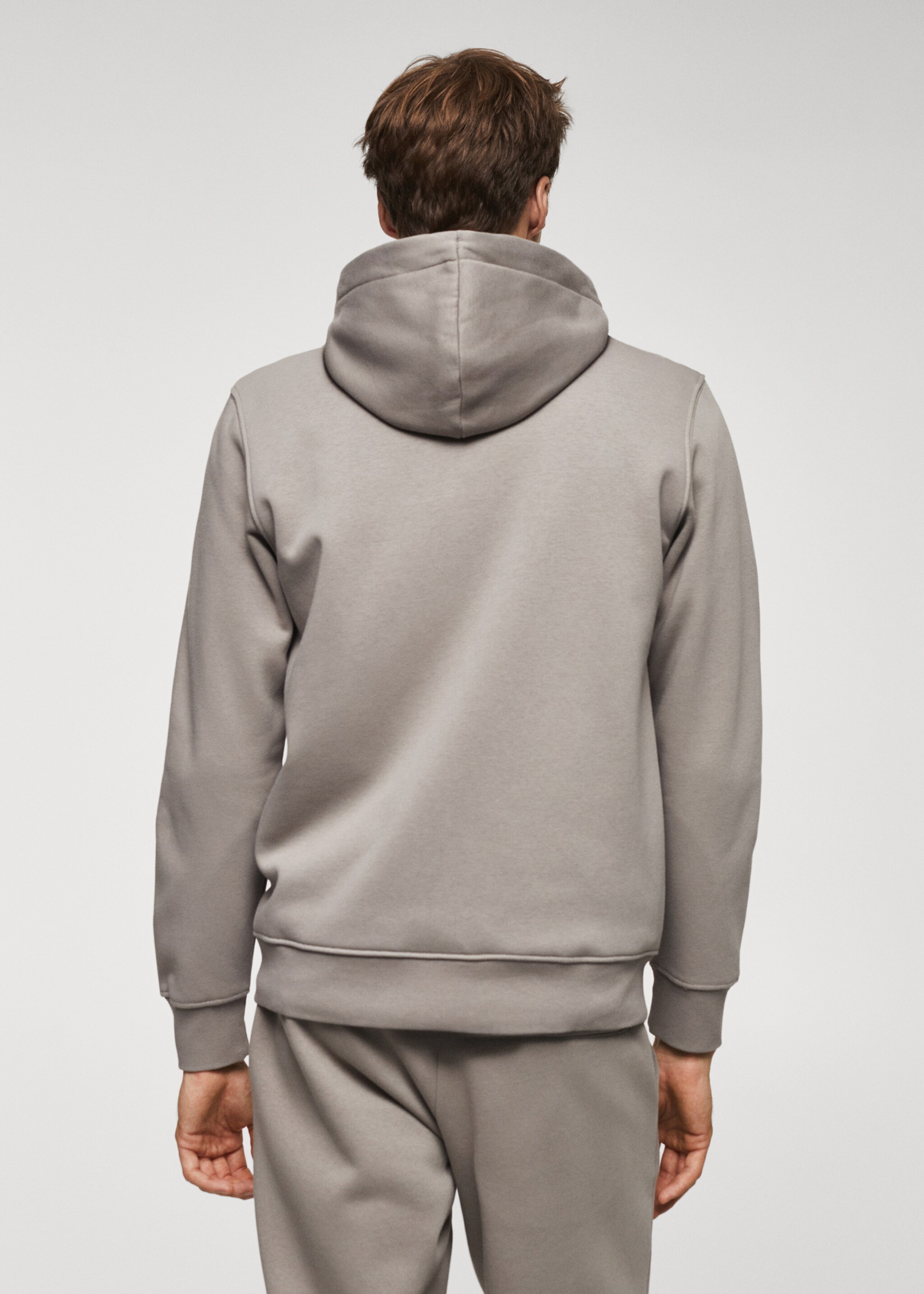 Sweat-shirt coton zippé capuche - Verso de l’article
