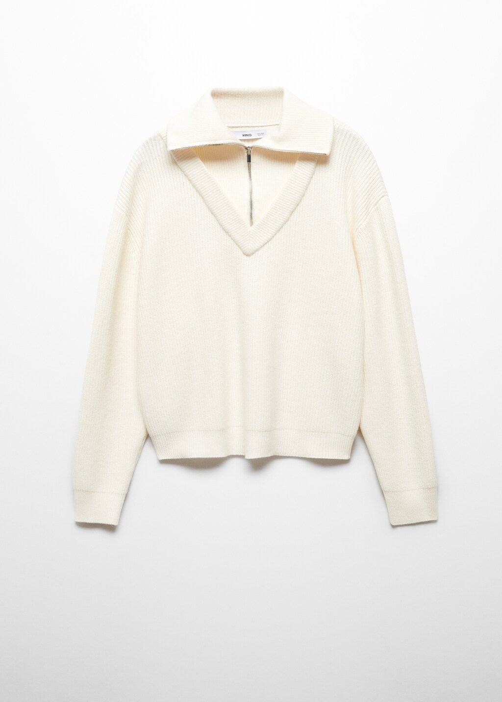 Zip neck jumper - Women | MANGO OUTLET USA