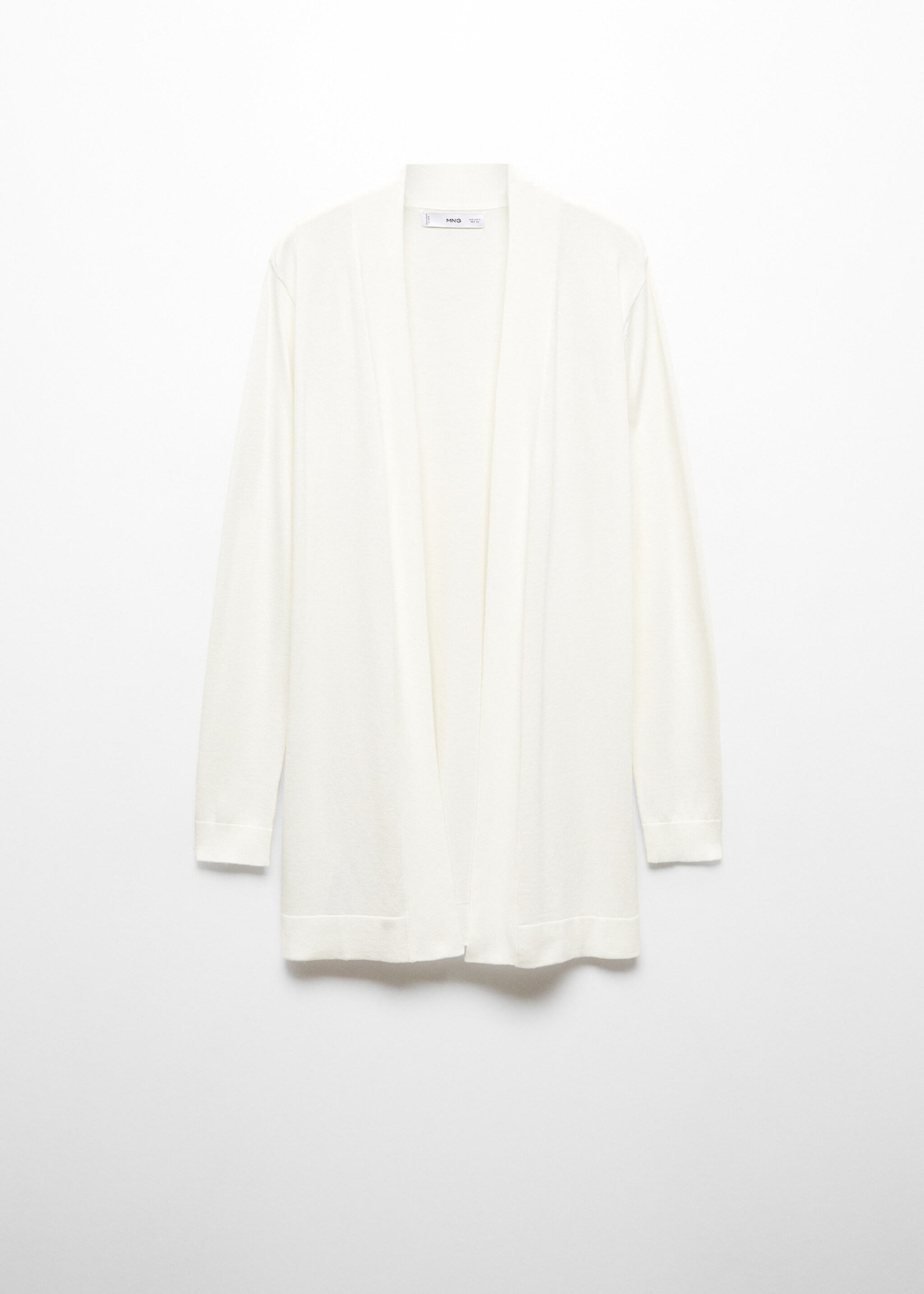 Fine-knit cardigan - Article without model, Ecru. Ref: 67050463-00.