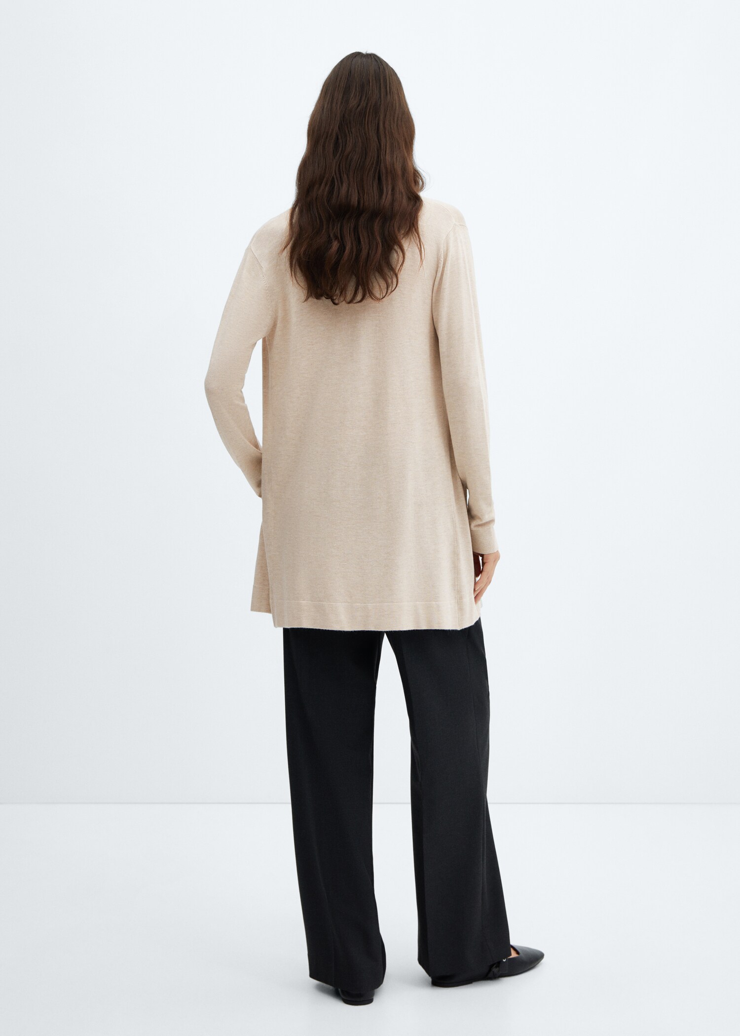 Fine-knit cardigan - Reverse of the article