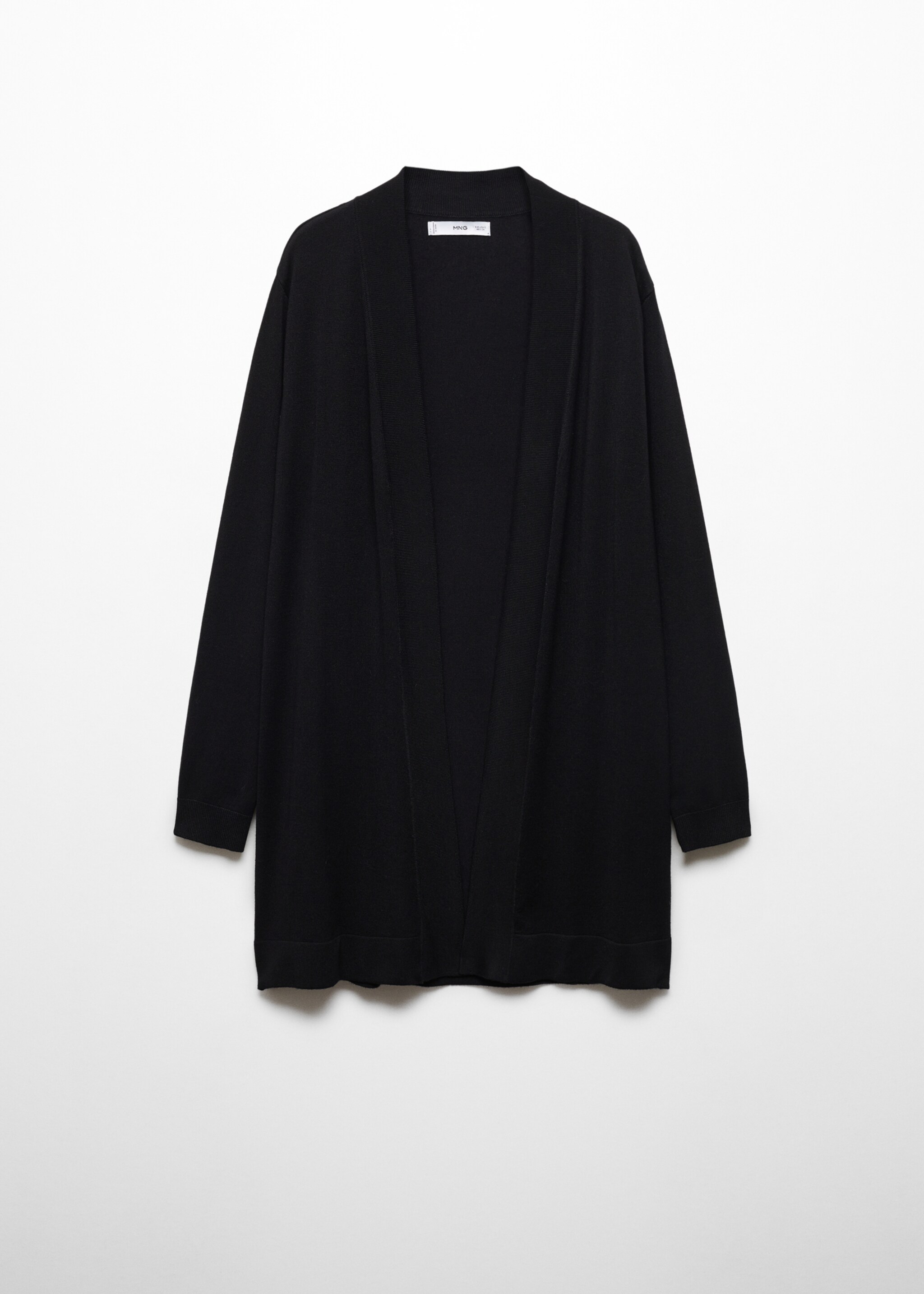 Fine-knit cardigan - Article without model, Black. Ref: 67050463-00.