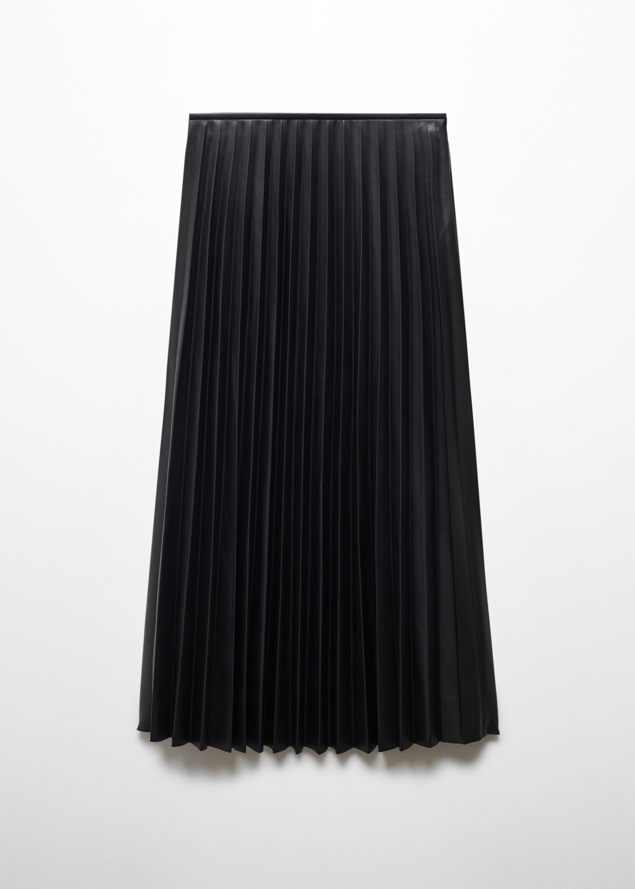 Leather-effect pleated skirt - Article without model