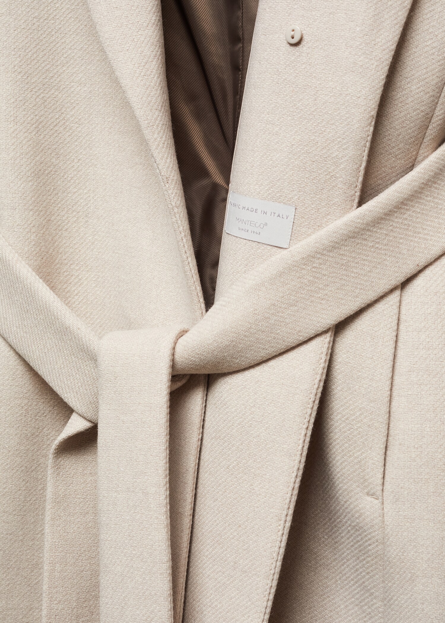 Manteau laine Manteco col imitation fourrure amovible - Détail de l'article 0