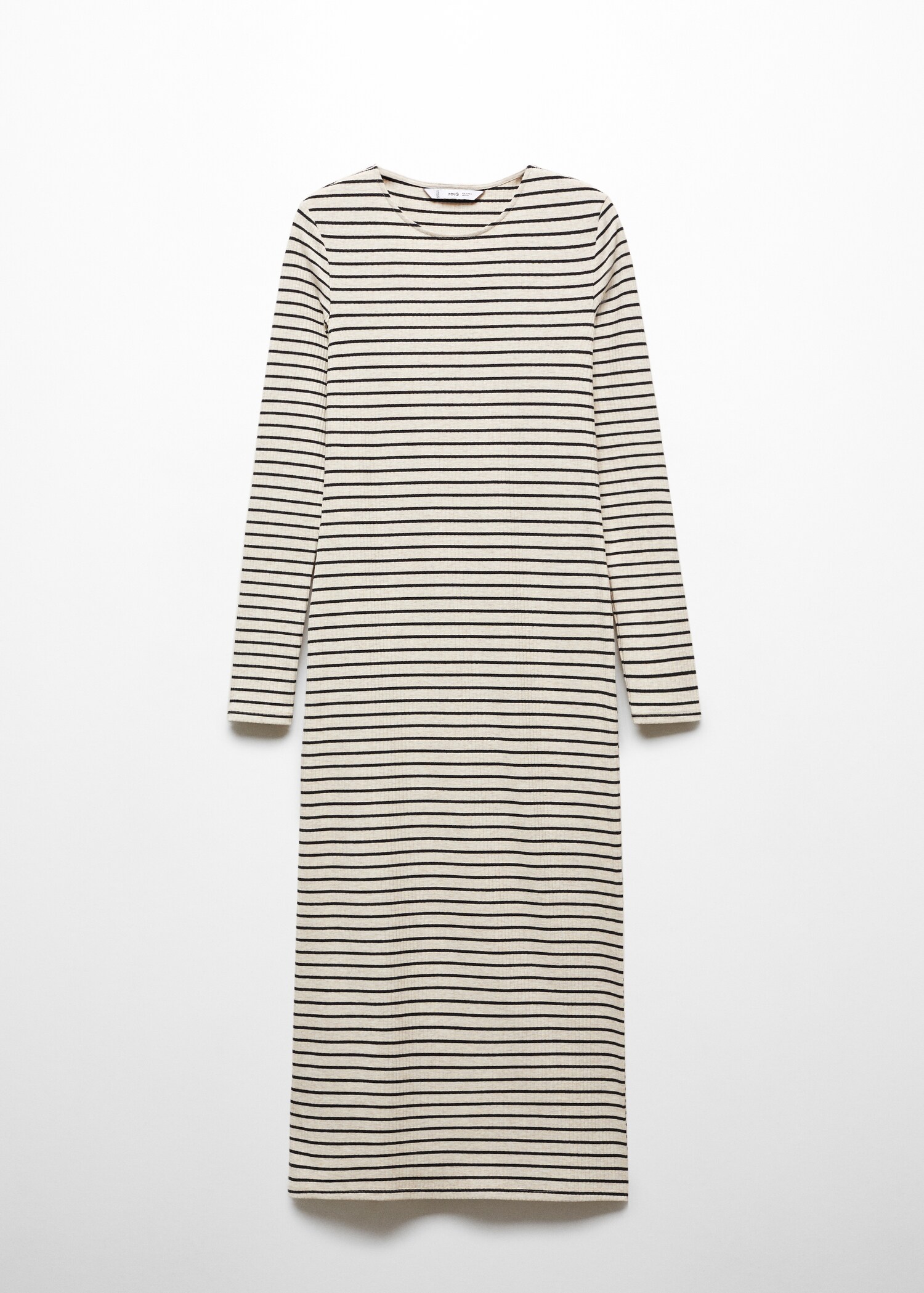 Gestreiftes Kleid mit Rippstruktur - Artikel ohne Model
