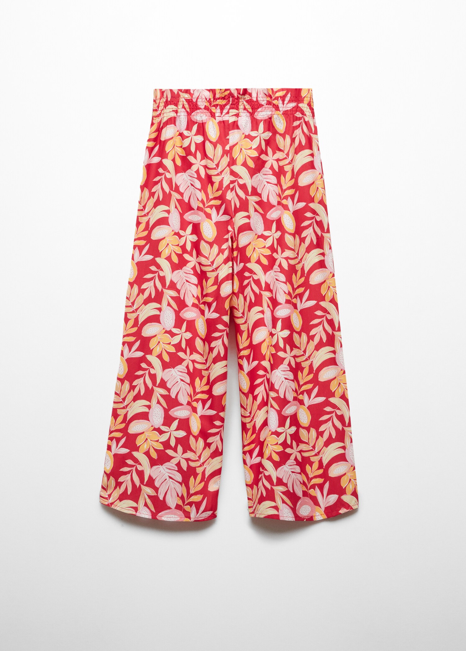 Printed straight trousers - Reverse of the article