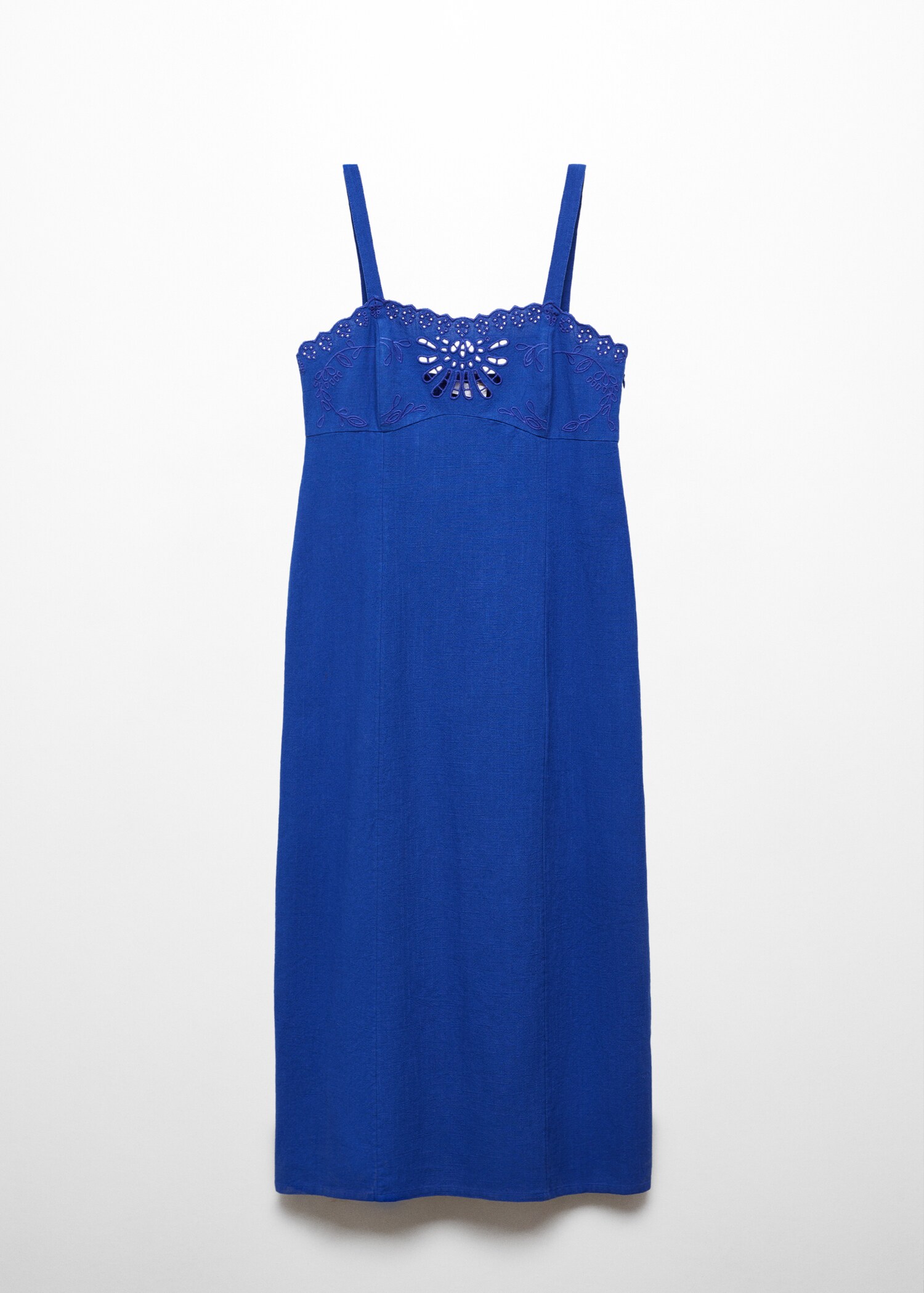 Cotton dress with openwork detail - Article without model