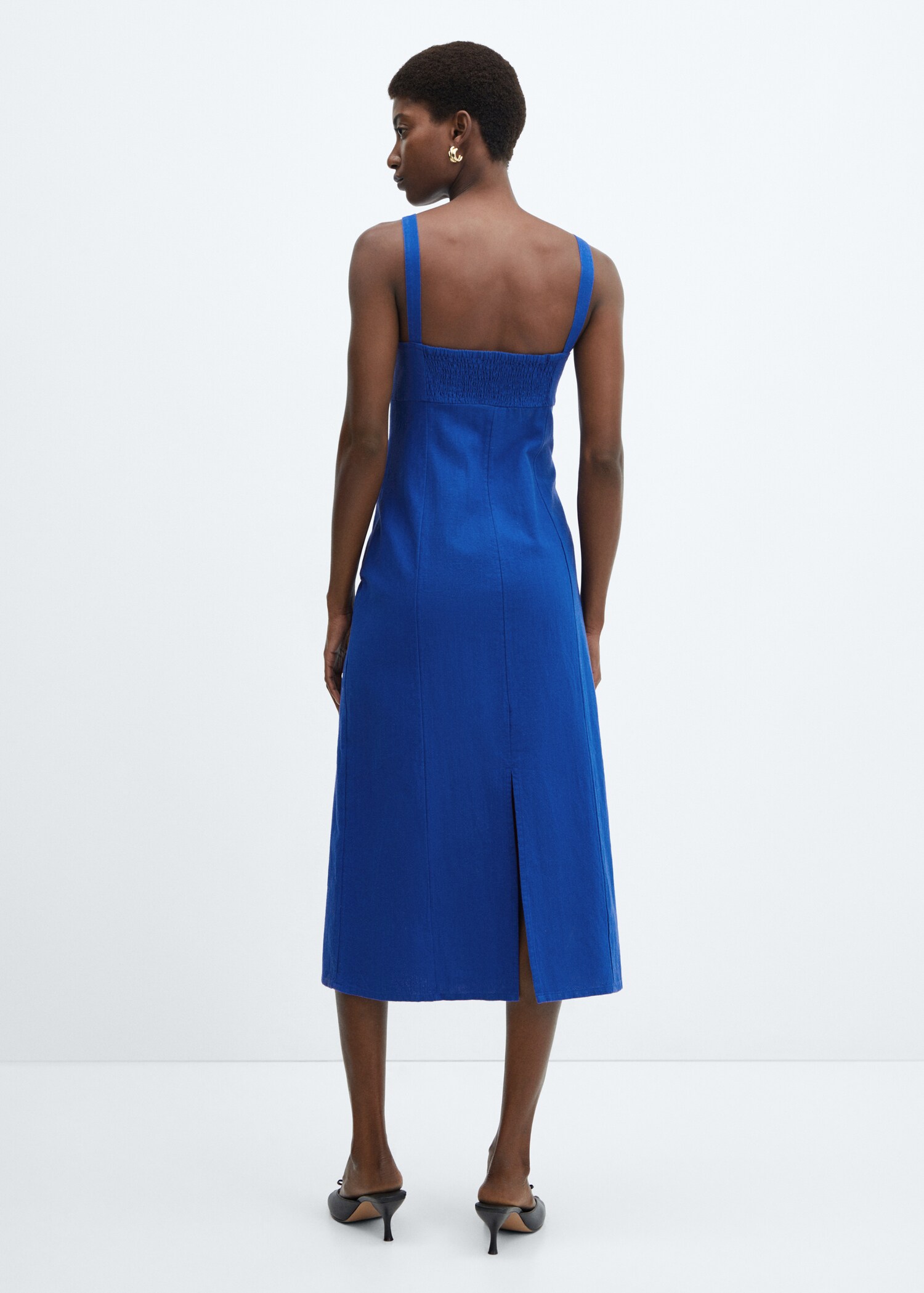 Cotton dress with openwork detail - Reverse of the article