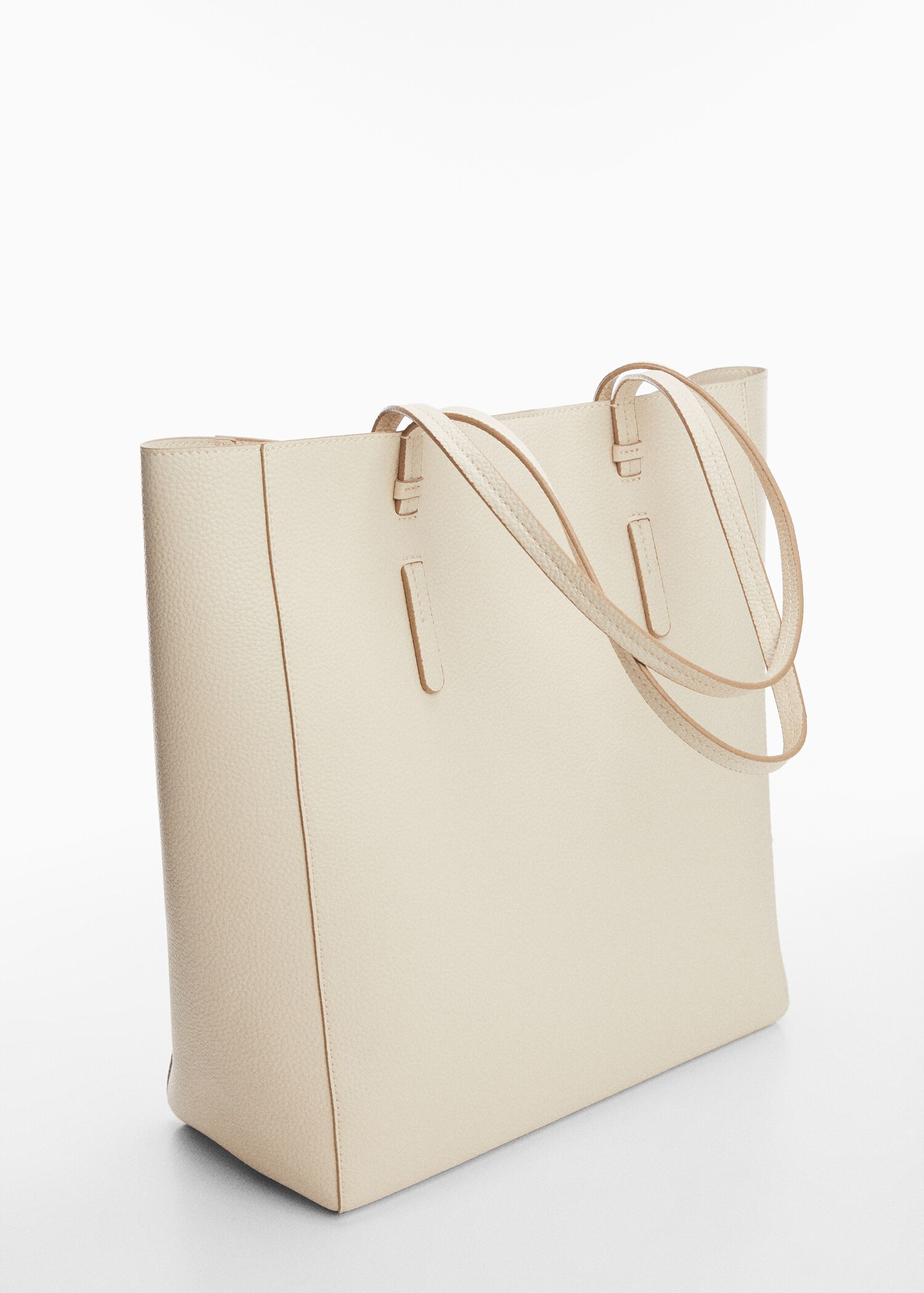 Bolso shopper efecto piel - Plano medio