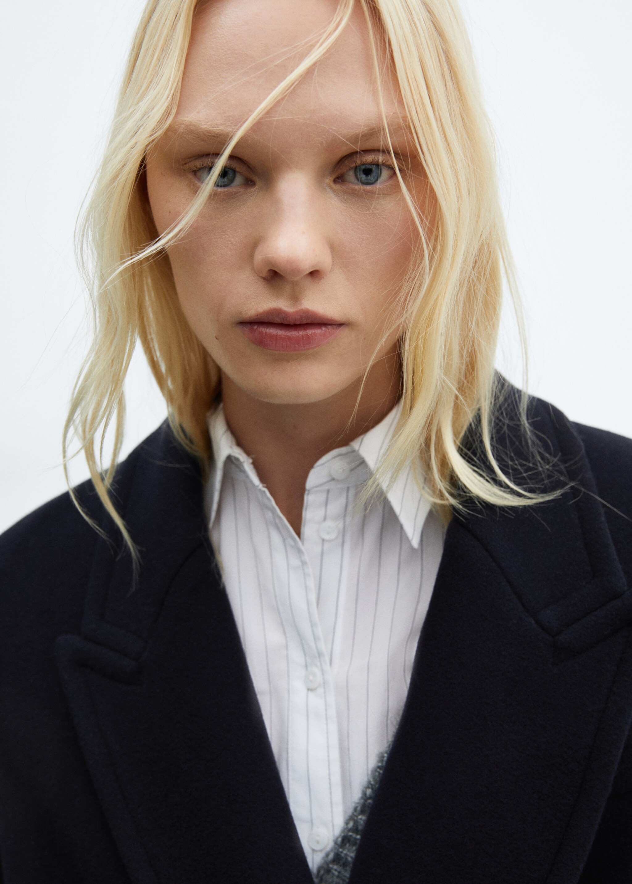 Double-breasted Manteco wool coat - Details of the article 1, Dark Navy. Ref: 67050478-00.
