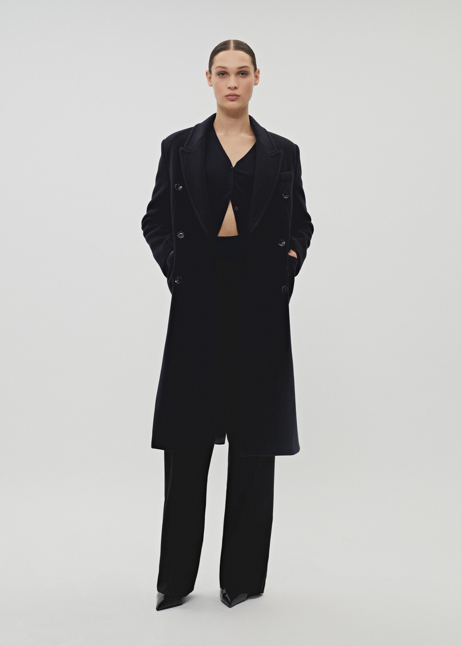 Double-breasted Manteco wool coat - Details of the article 9