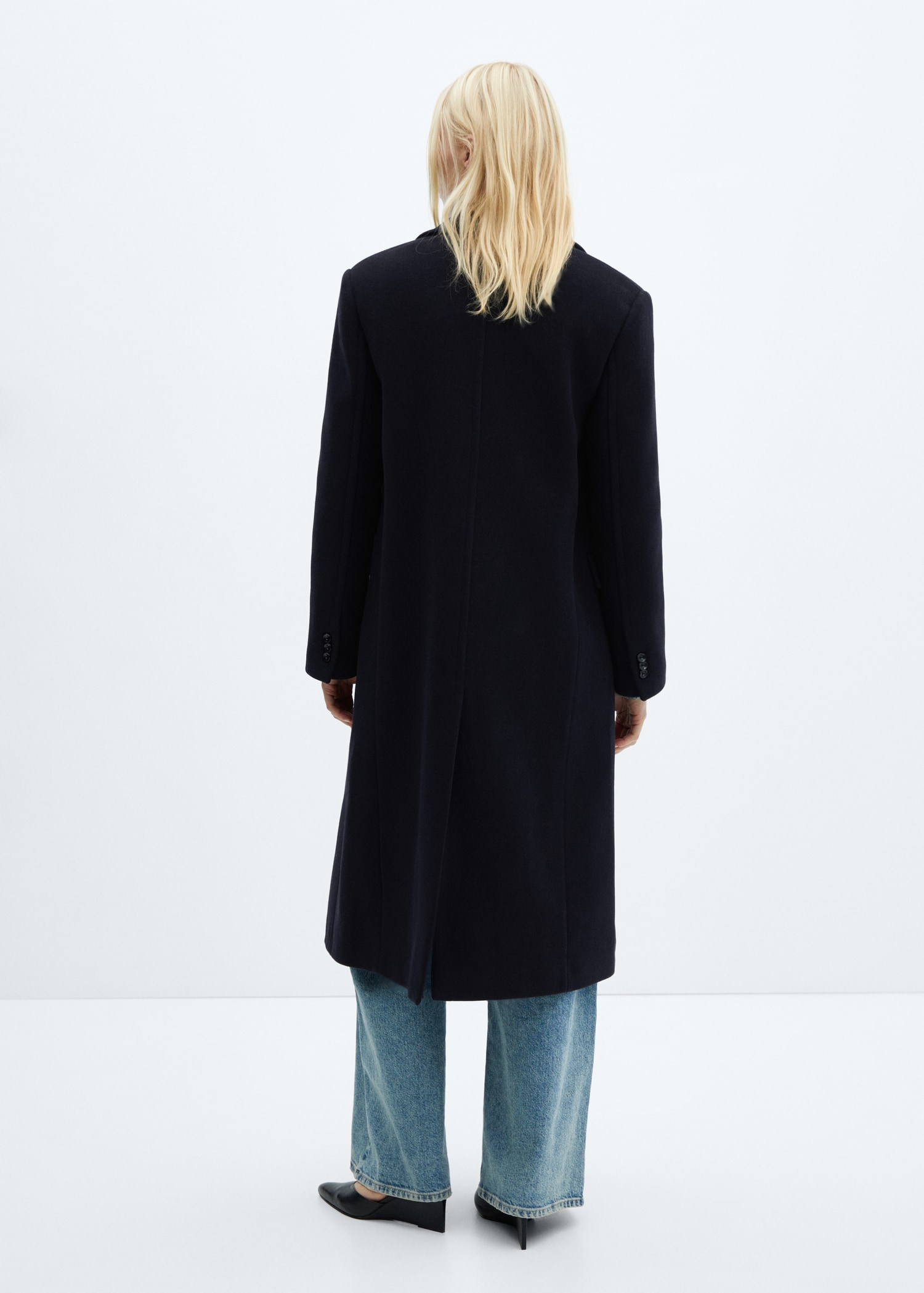 Double-breasted Manteco wool coat - Reverse of the article