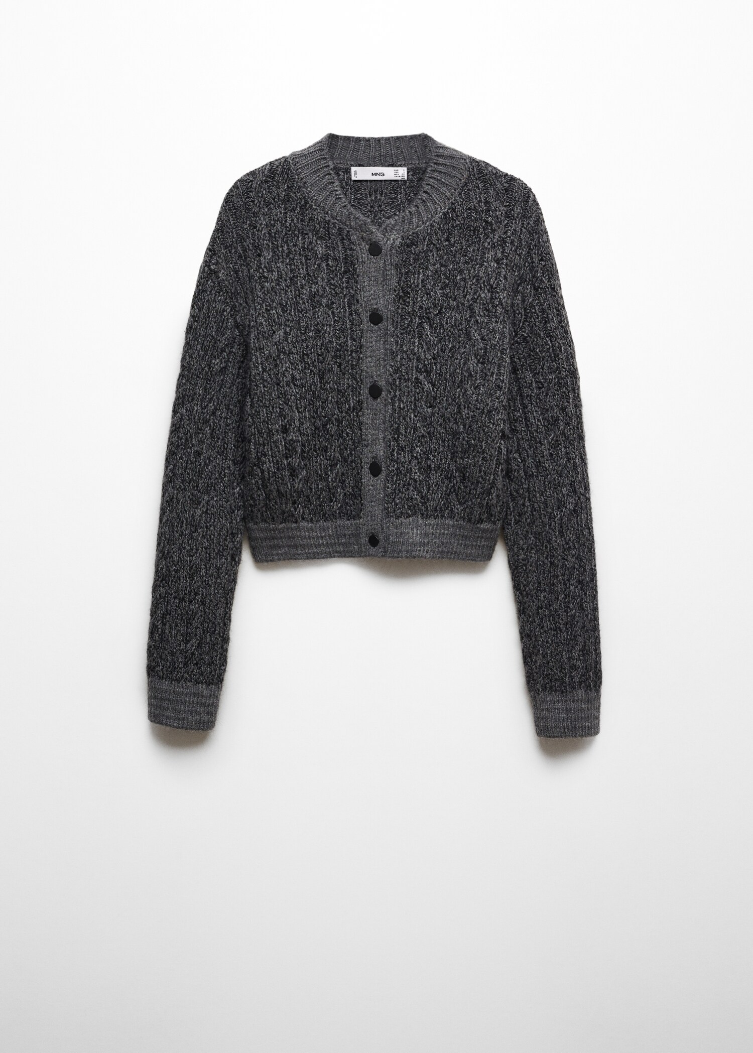 Gebreid vest met knopen - Artikel zonder model