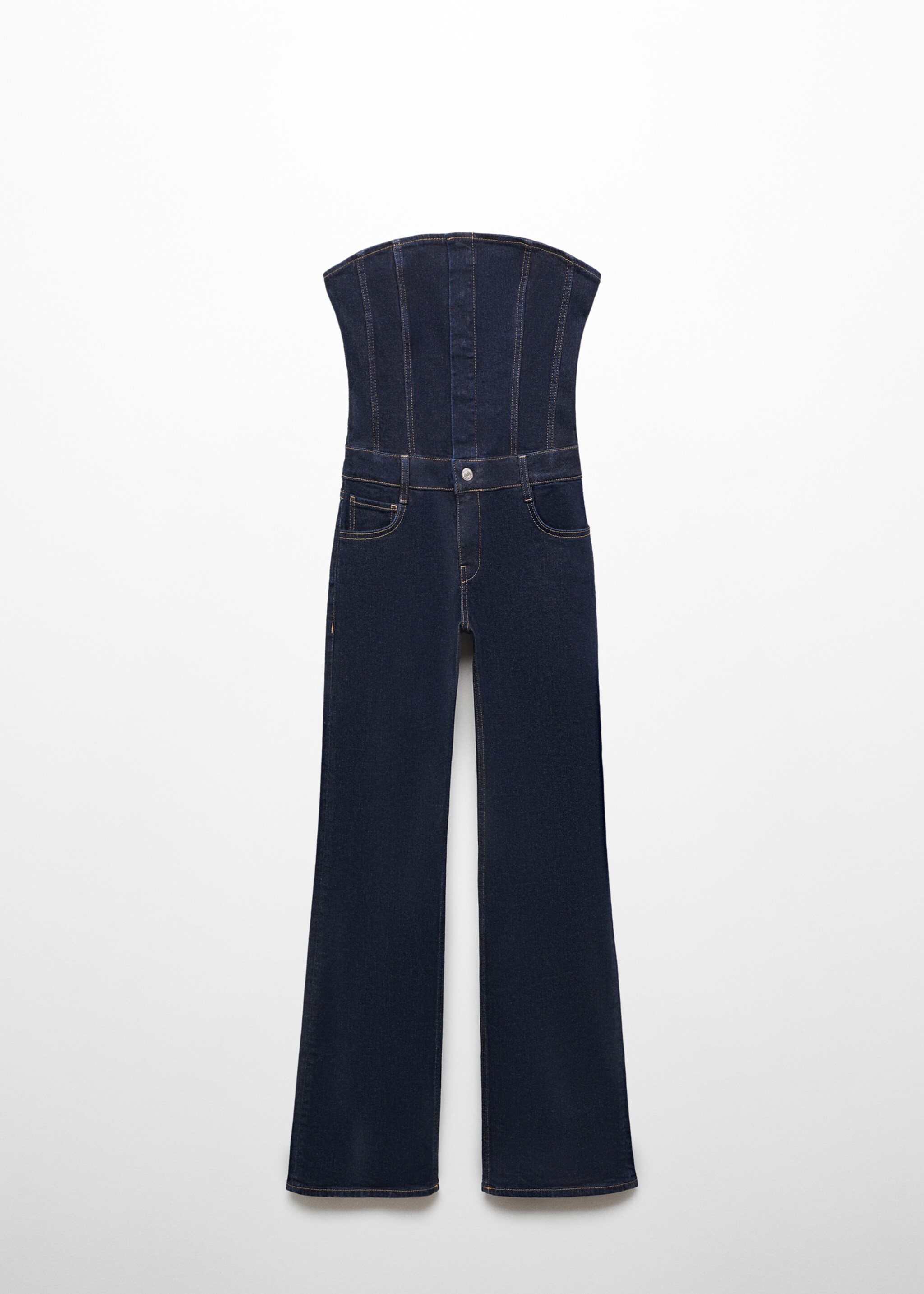 Strapless denim jumpsuit - Article without model