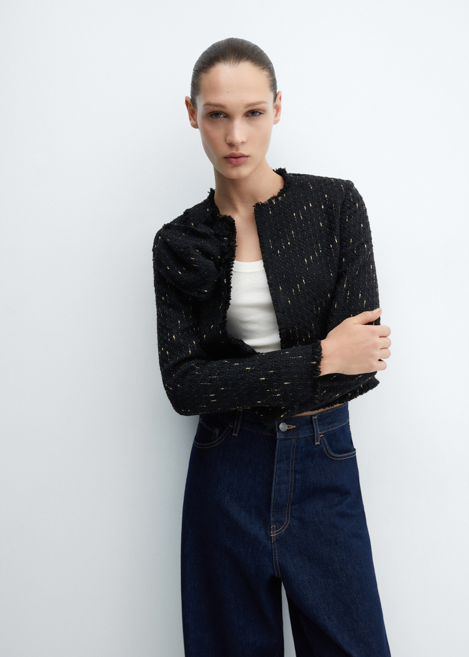 Tweed jacket with lurex details - Details of the article 2