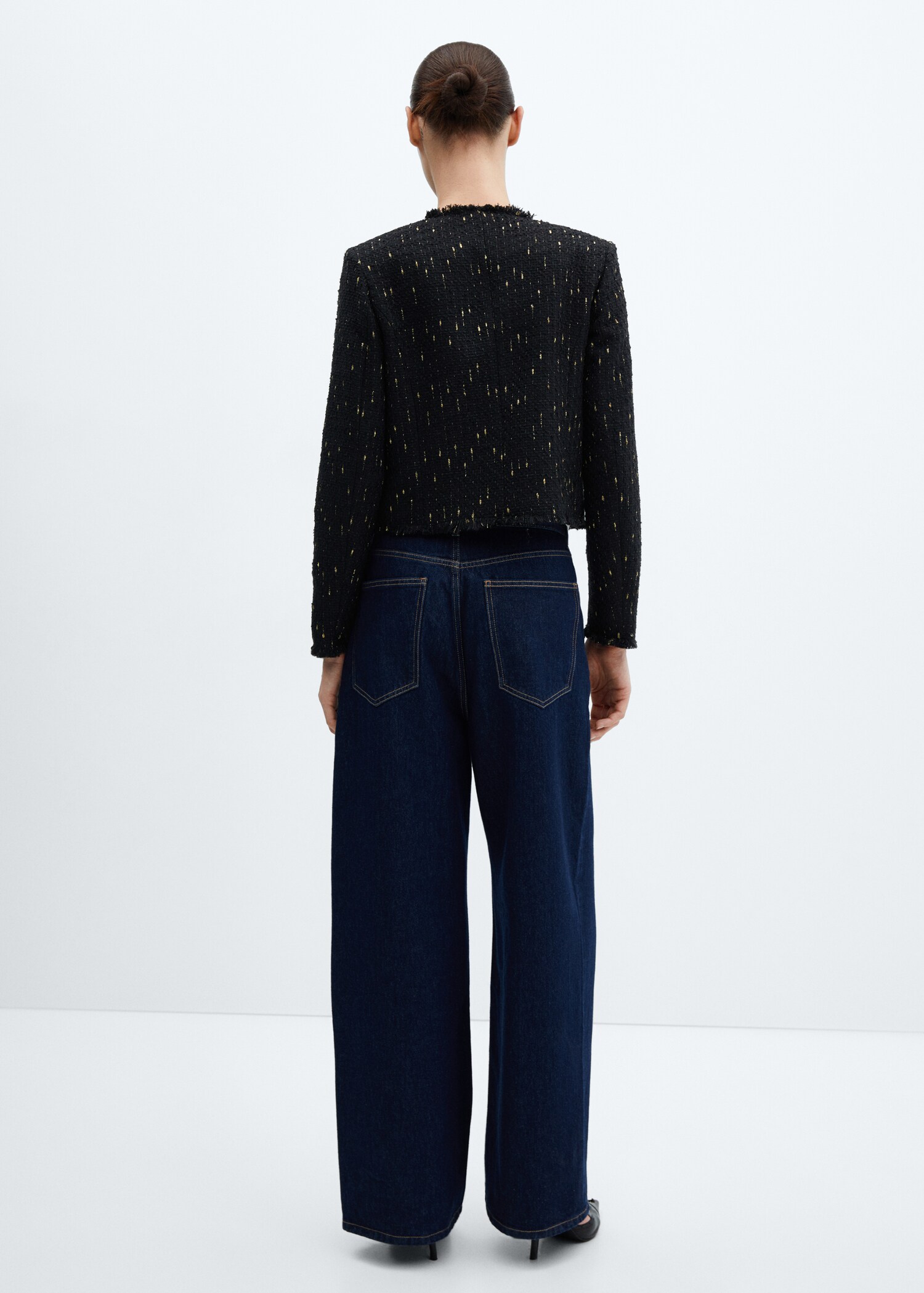 Tweed jacket with lurex details - Reverse of the article