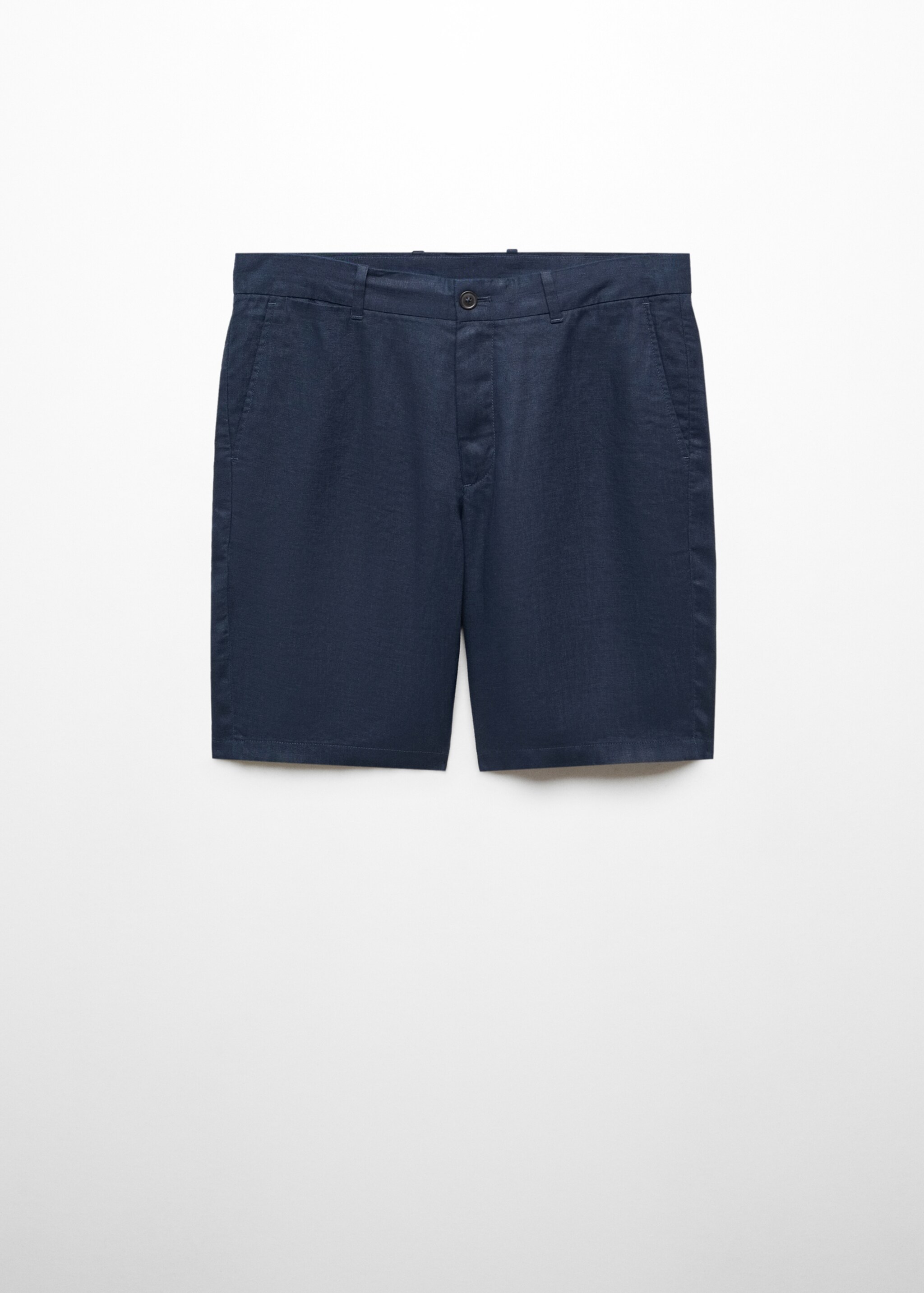 100% linen bermuda shorts - Article without model, Navy. Ref: 67050617-00.