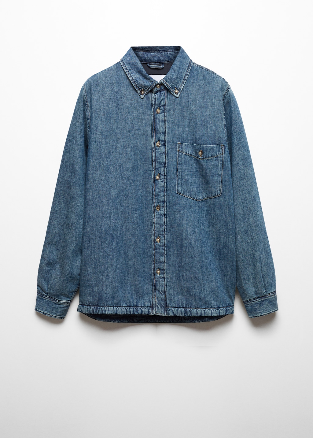 Quilted denim overshirt - Men | MANGO OUTLET USA