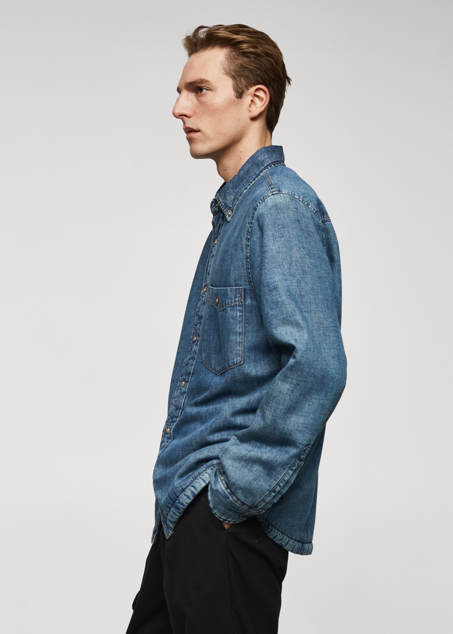 Sobrecamisa denim acolchada - Detalle del artículo 2