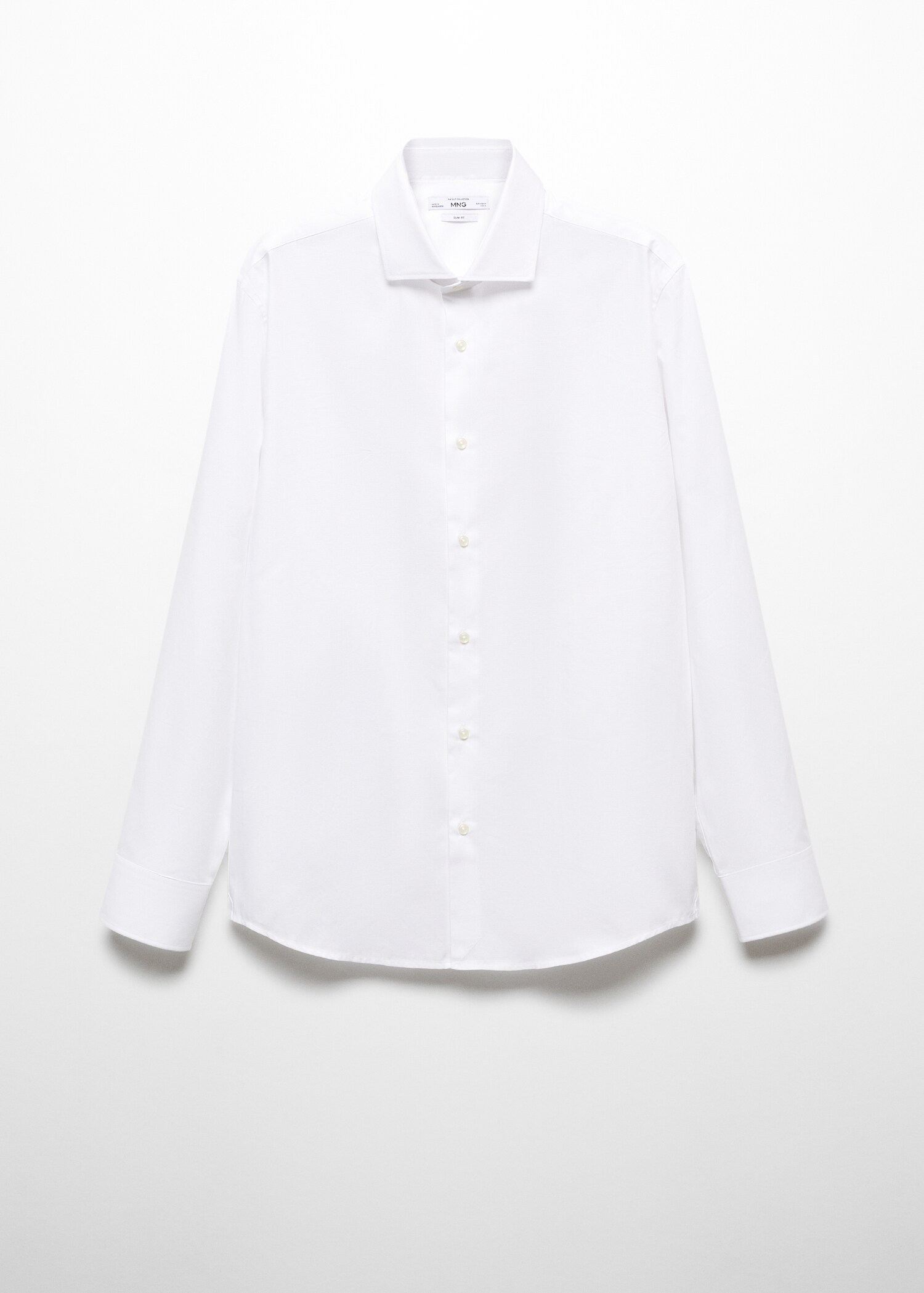 Chemise costume slim-fit coton structurée - Article sans modèle