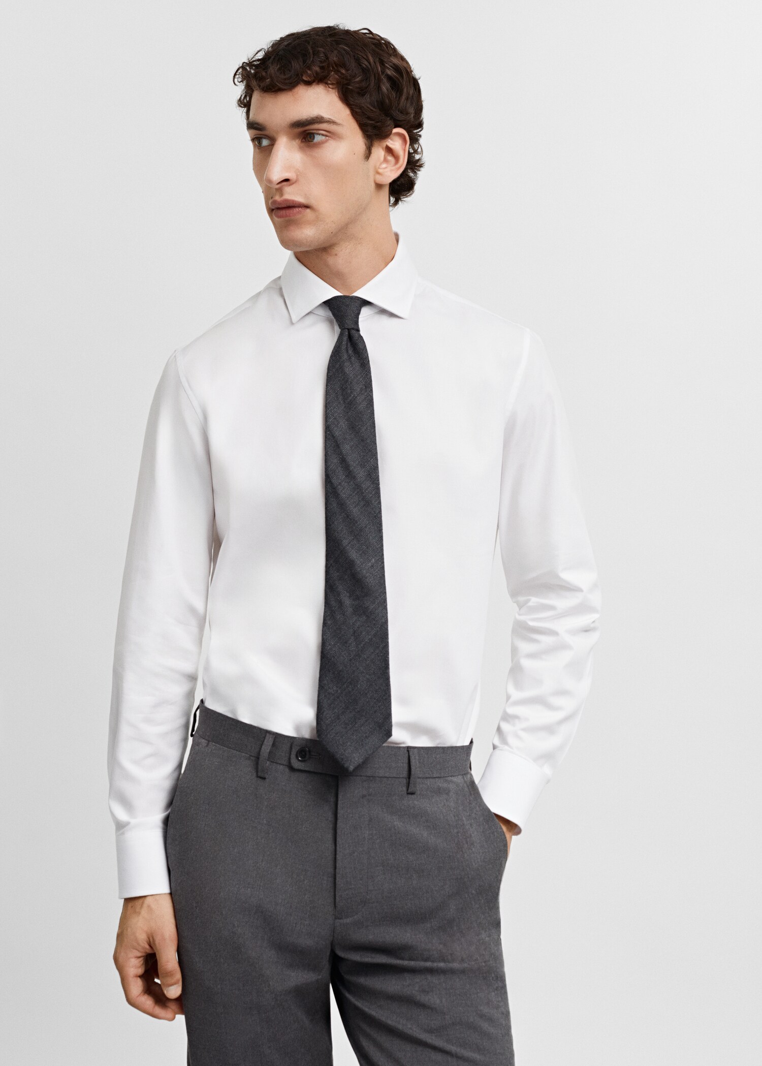 Chemise costume slim-fit coton structurée - Détail de l'article 4