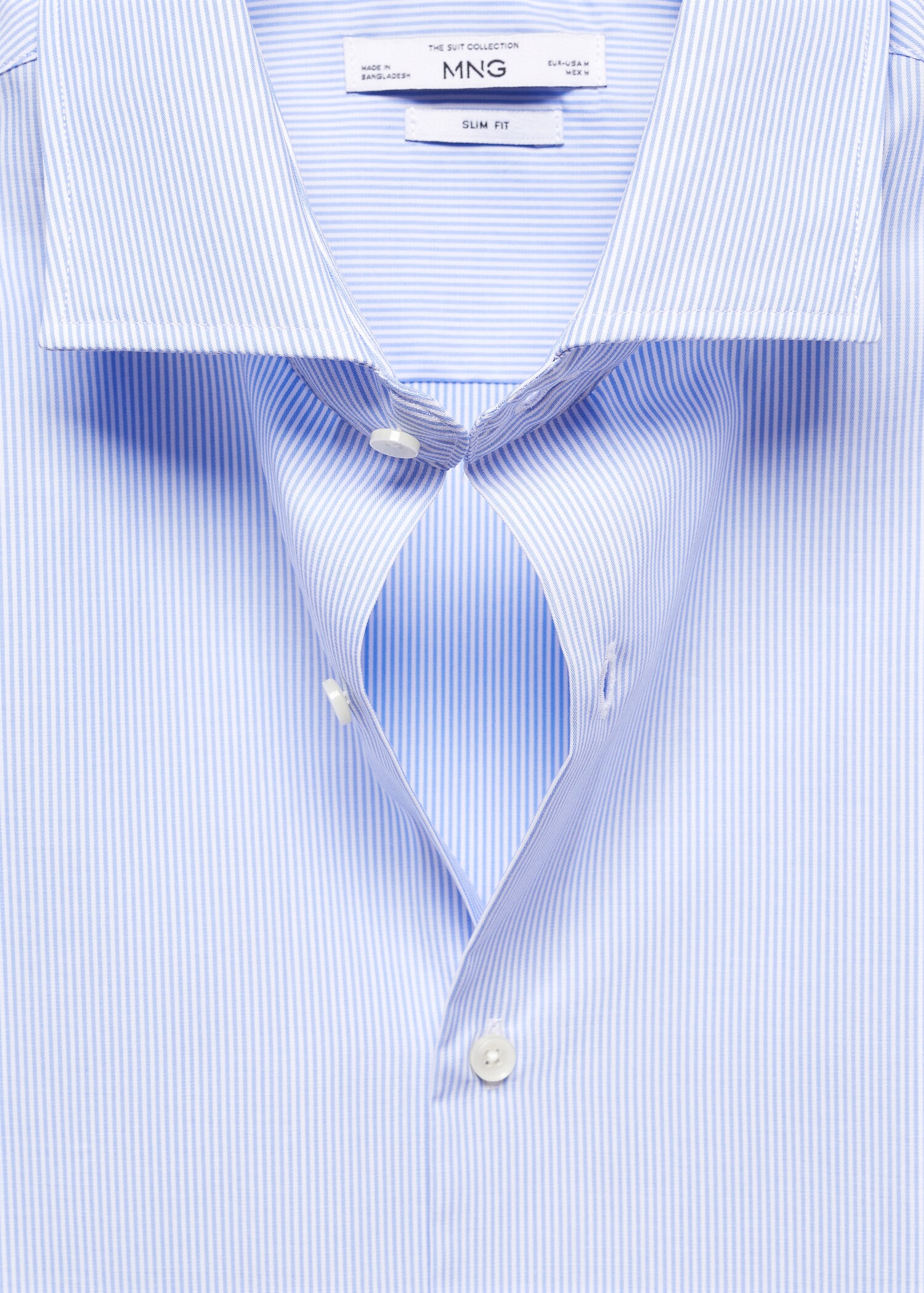 Feingestreiftes Slim Fit-Oberhemd aus Twill - Detail des Artikels 0