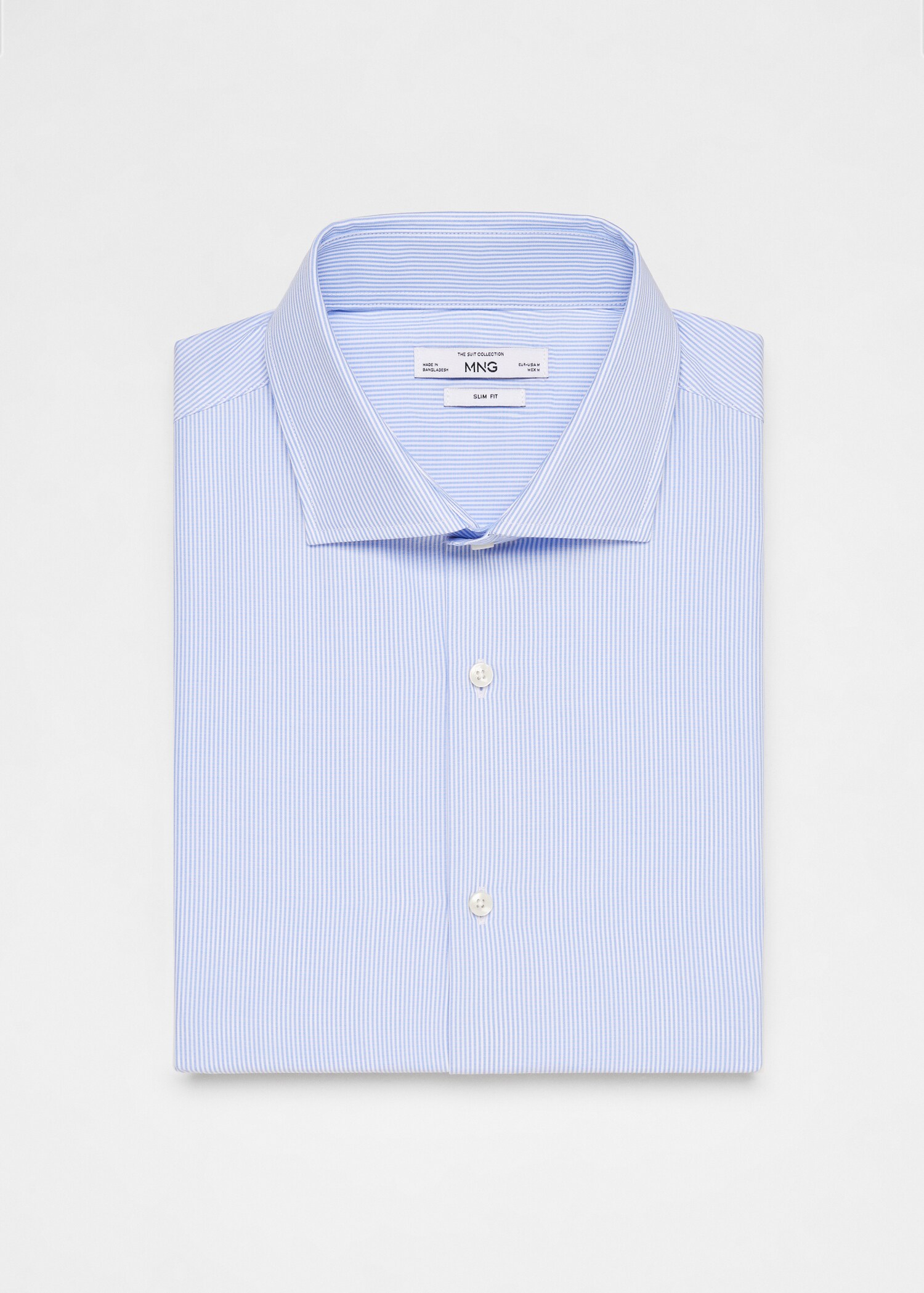 Feingestreiftes Slim Fit-Oberhemd aus Twill - Detail des Artikels 8