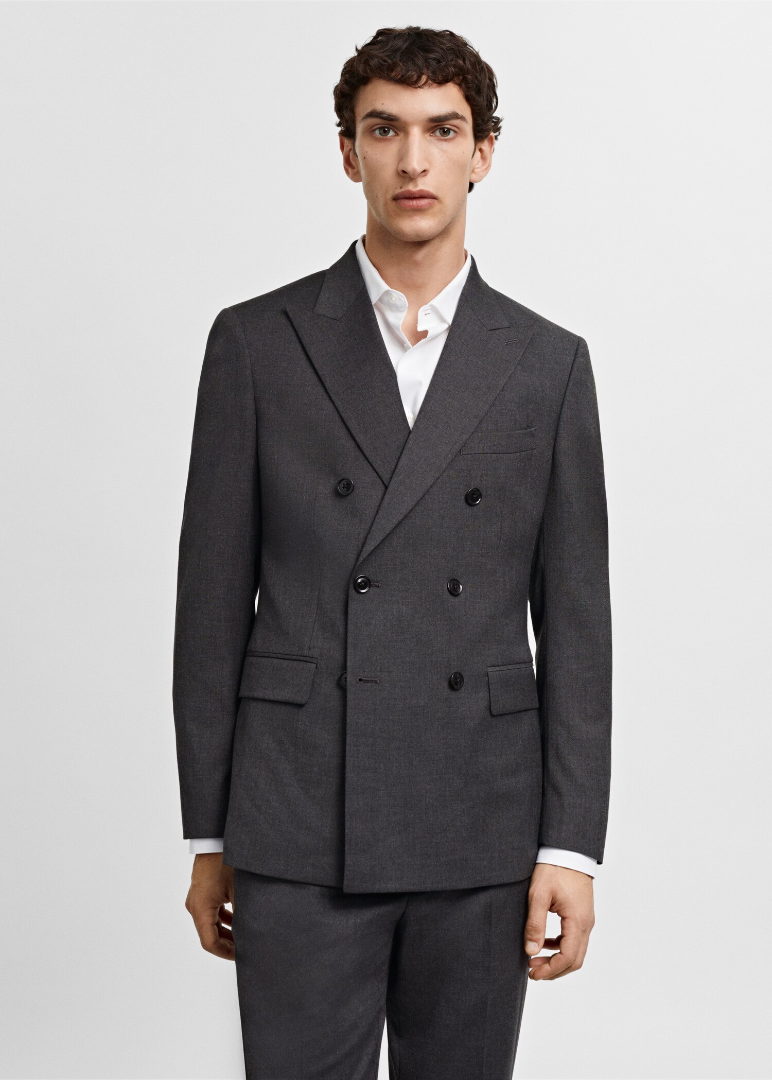 Slim fit-kavaj med omlott - Bild av mittparti