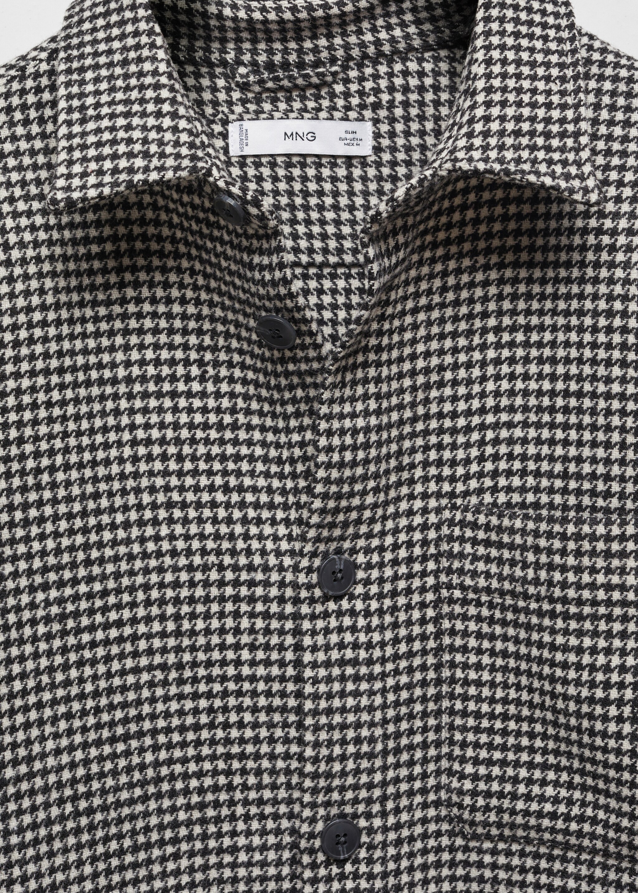 Sobrecamisa de pied-de-poule - Pormenor do artigo 8