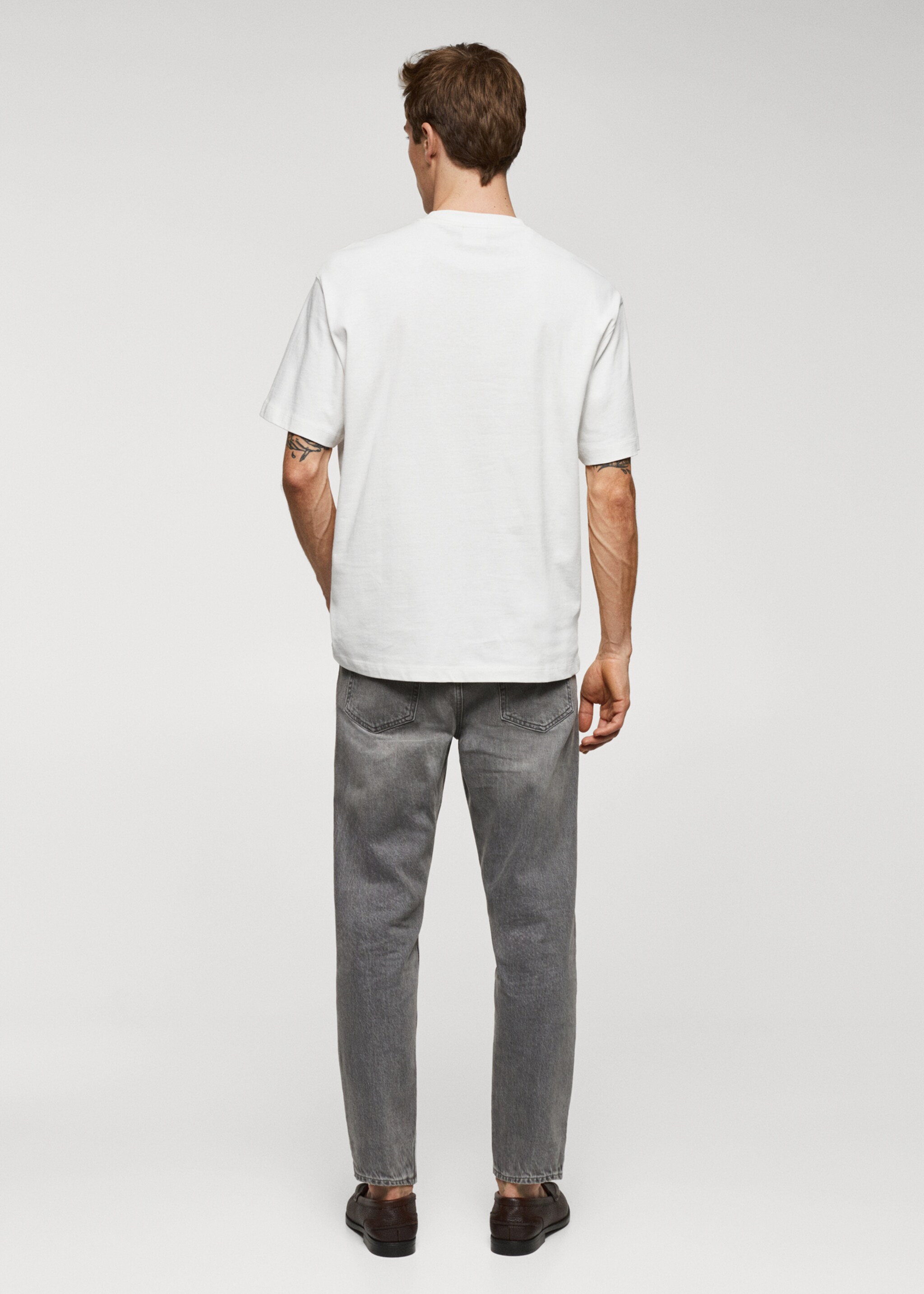 Basic 100% cotton relaxed-fit t-shirt - Reverse of the article