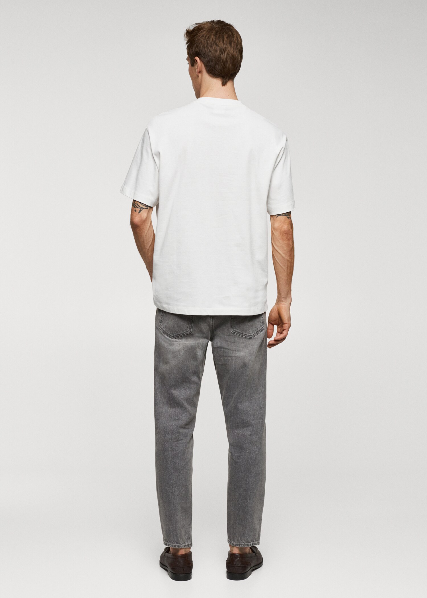 Basic 100% cotton relaxed-fit t-shirt - Reverse of the article