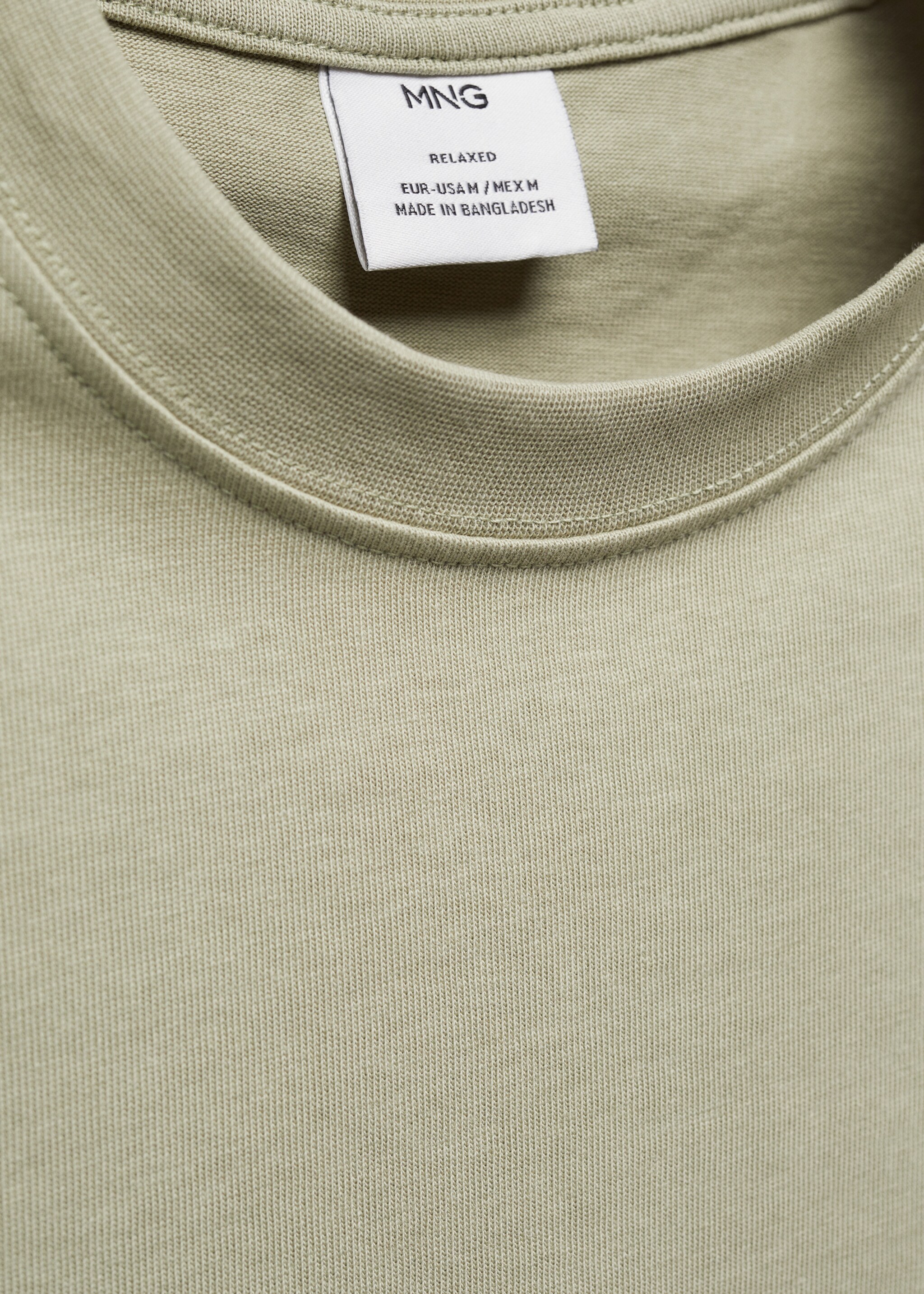 Basic 100% cotton relaxed-fit t-shirt - Details of the article 8, Medium Green. Ref: 67050644-00.