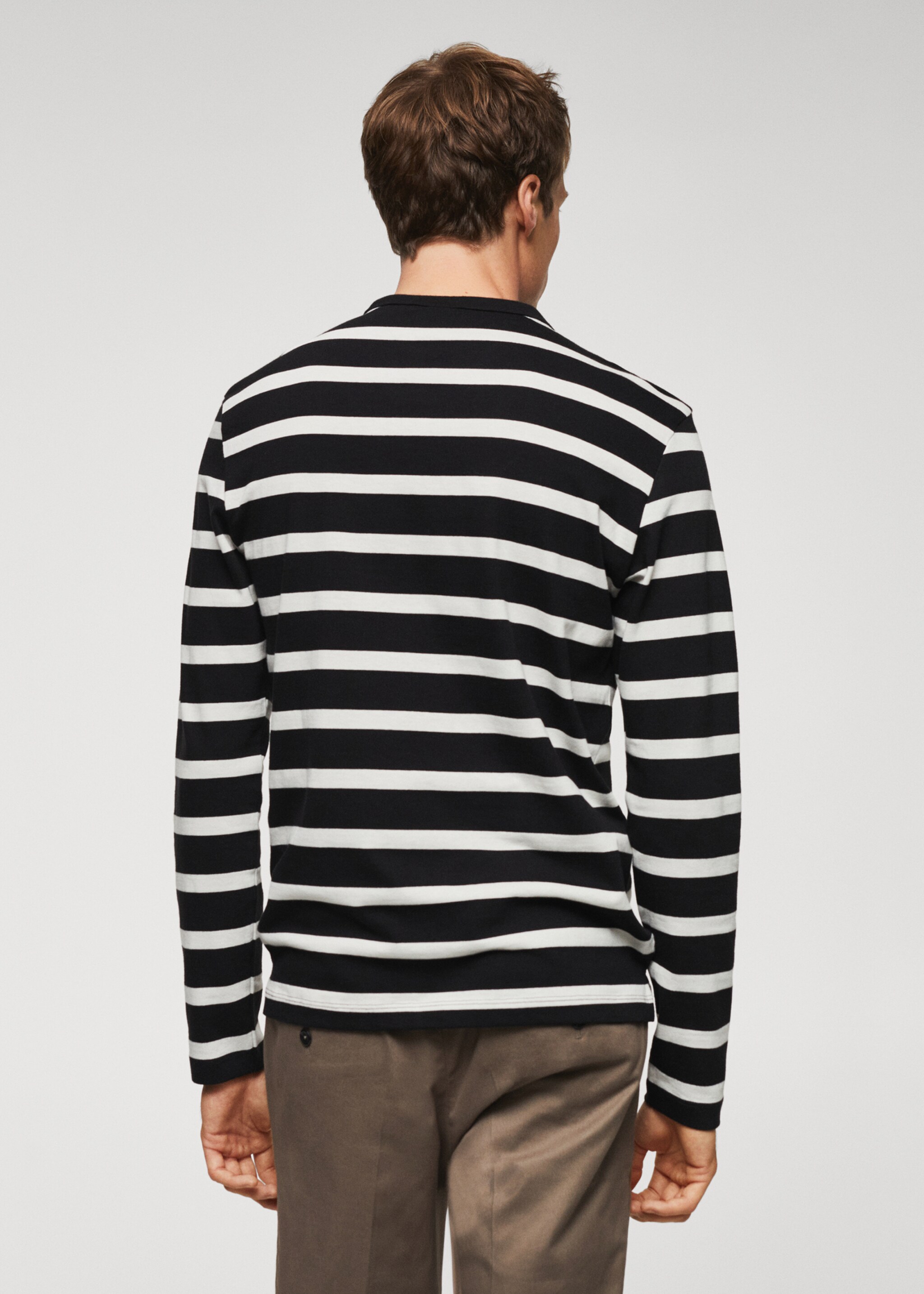 Striped long sleeves t-shirt - Reverse of the article