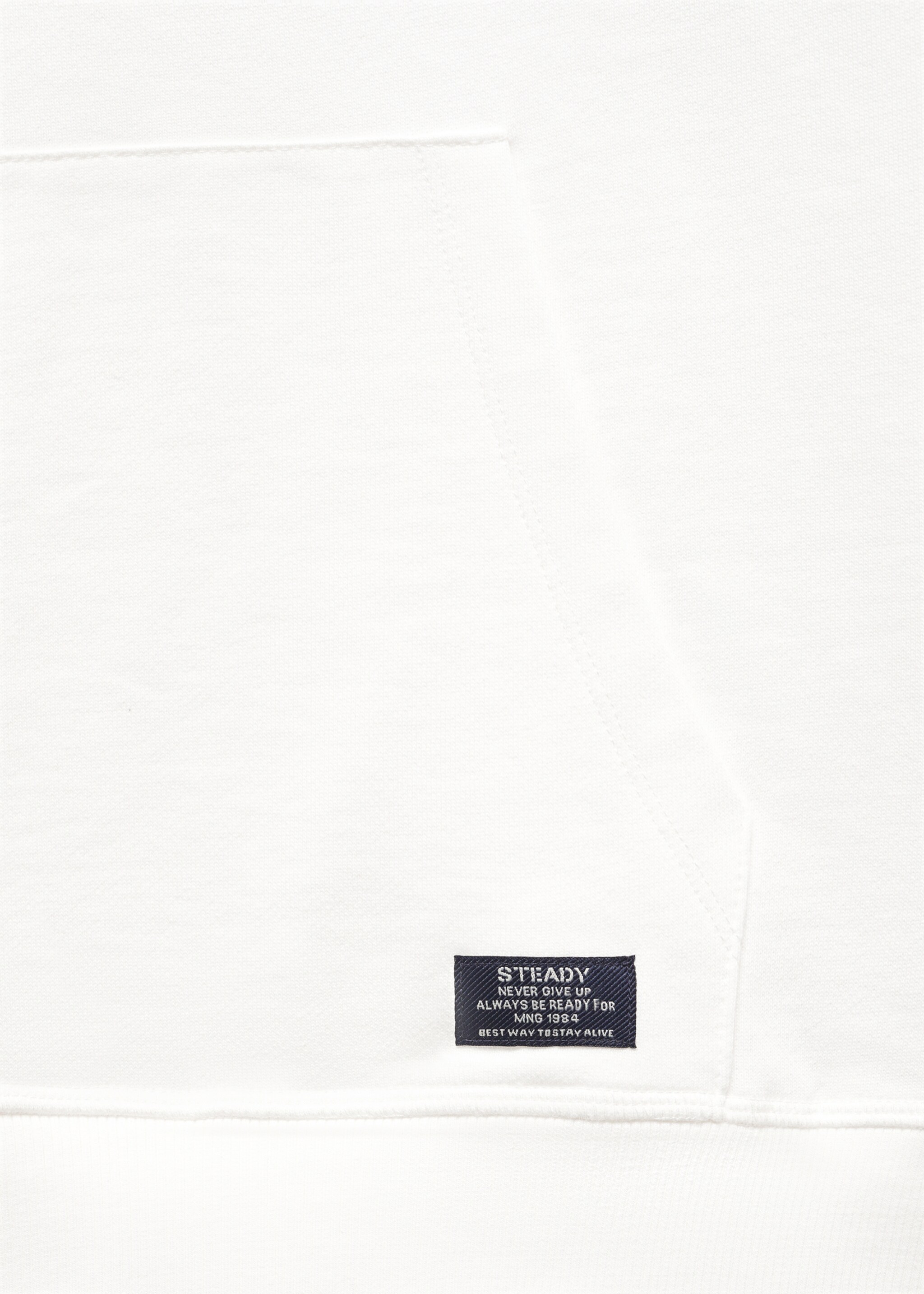Unisex hoodie - Details of the article 8, White. Ref: 67050652-00.