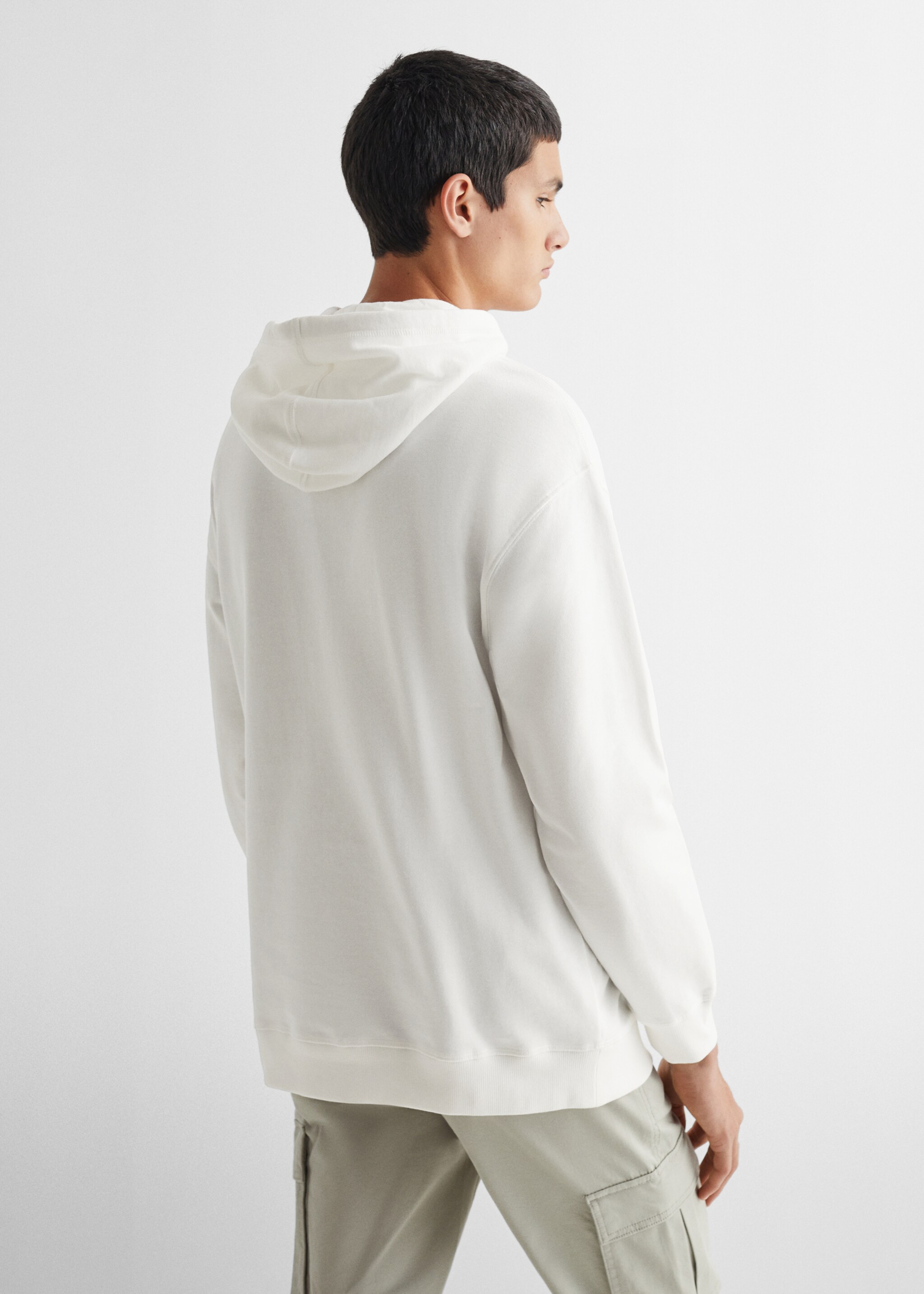 Unisex hoodie - Reverse of the article, White. Ref: 67050652-00.