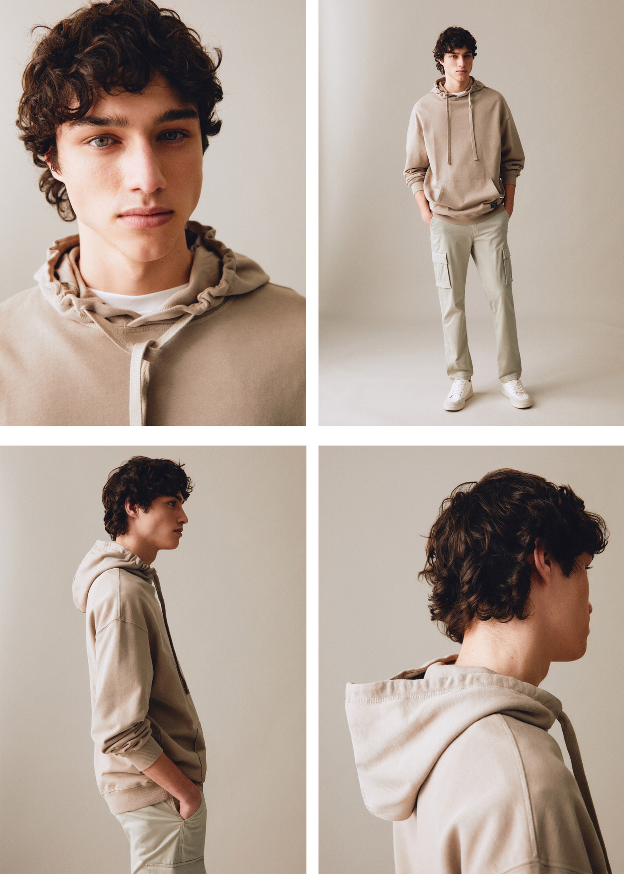 Unisex-Kapuzensweatshirt - Detail des Artikels 5, Beige. Ref: 67050652-00.