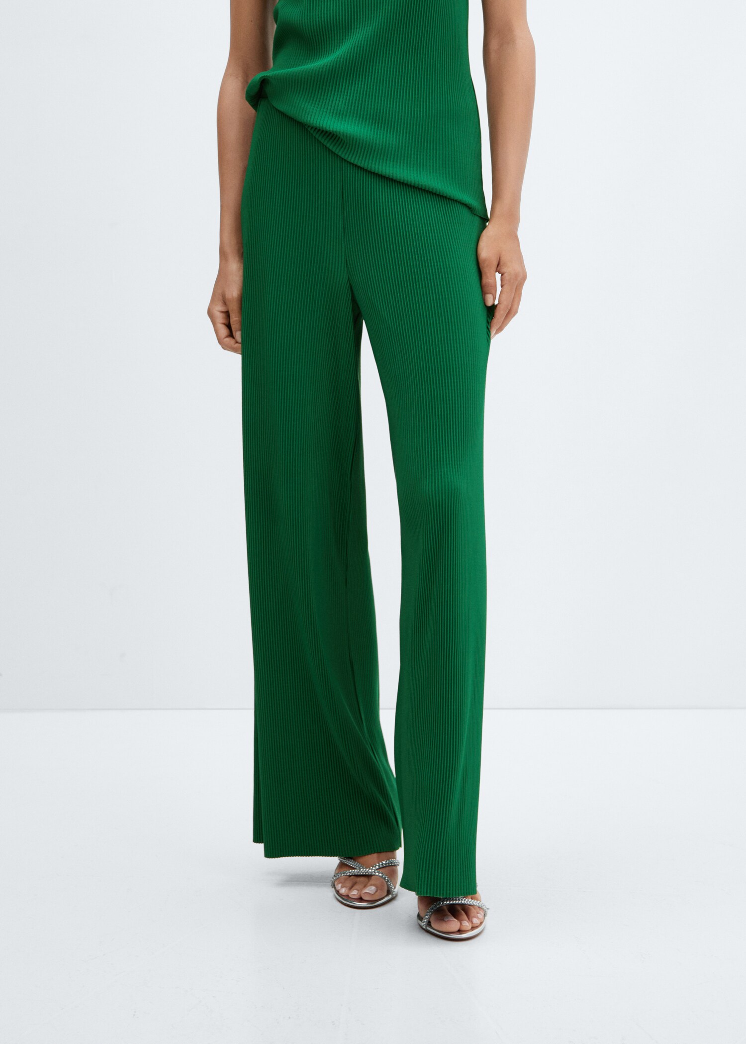 Pleated palazzo trousers - Medium plane
