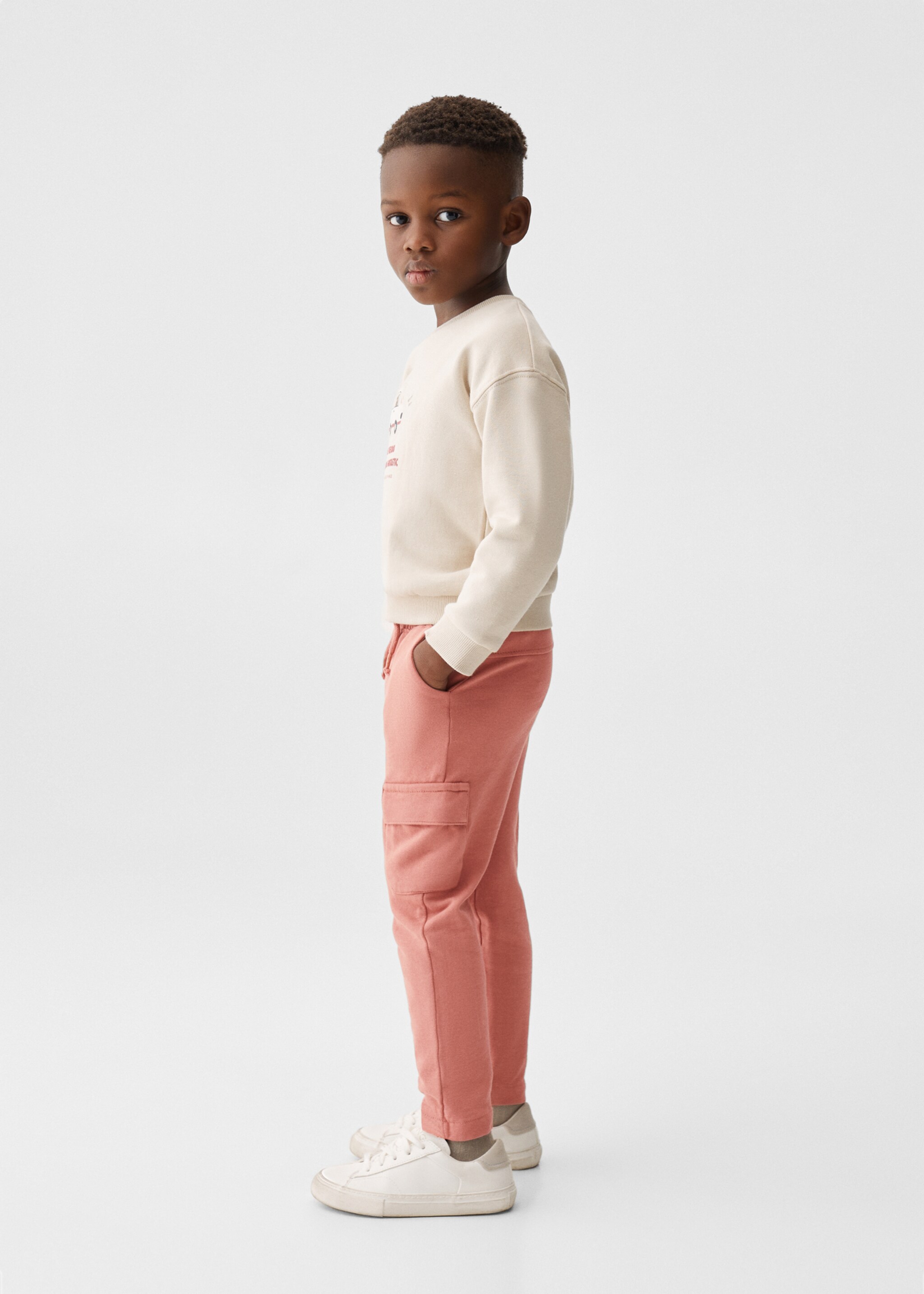 Cotton jogger-style trousers - Details of the article 1
