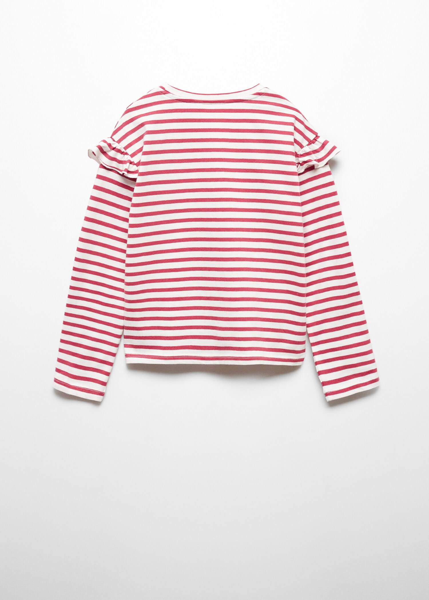 Striped ruffle sleeve t-shirt - Reverse of the article