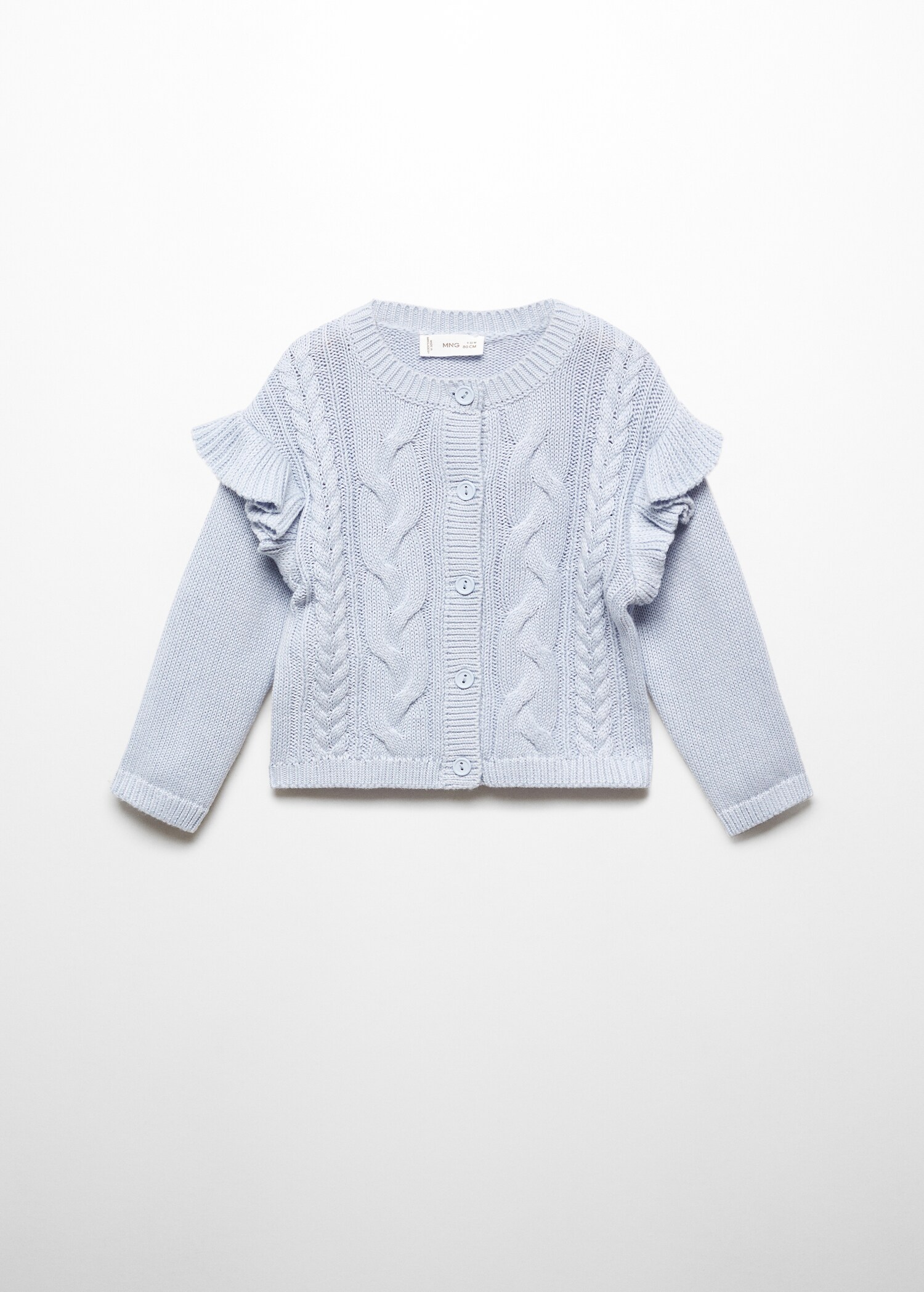 Strick-Cardigan mit Rüschen - Artikel ohne Model