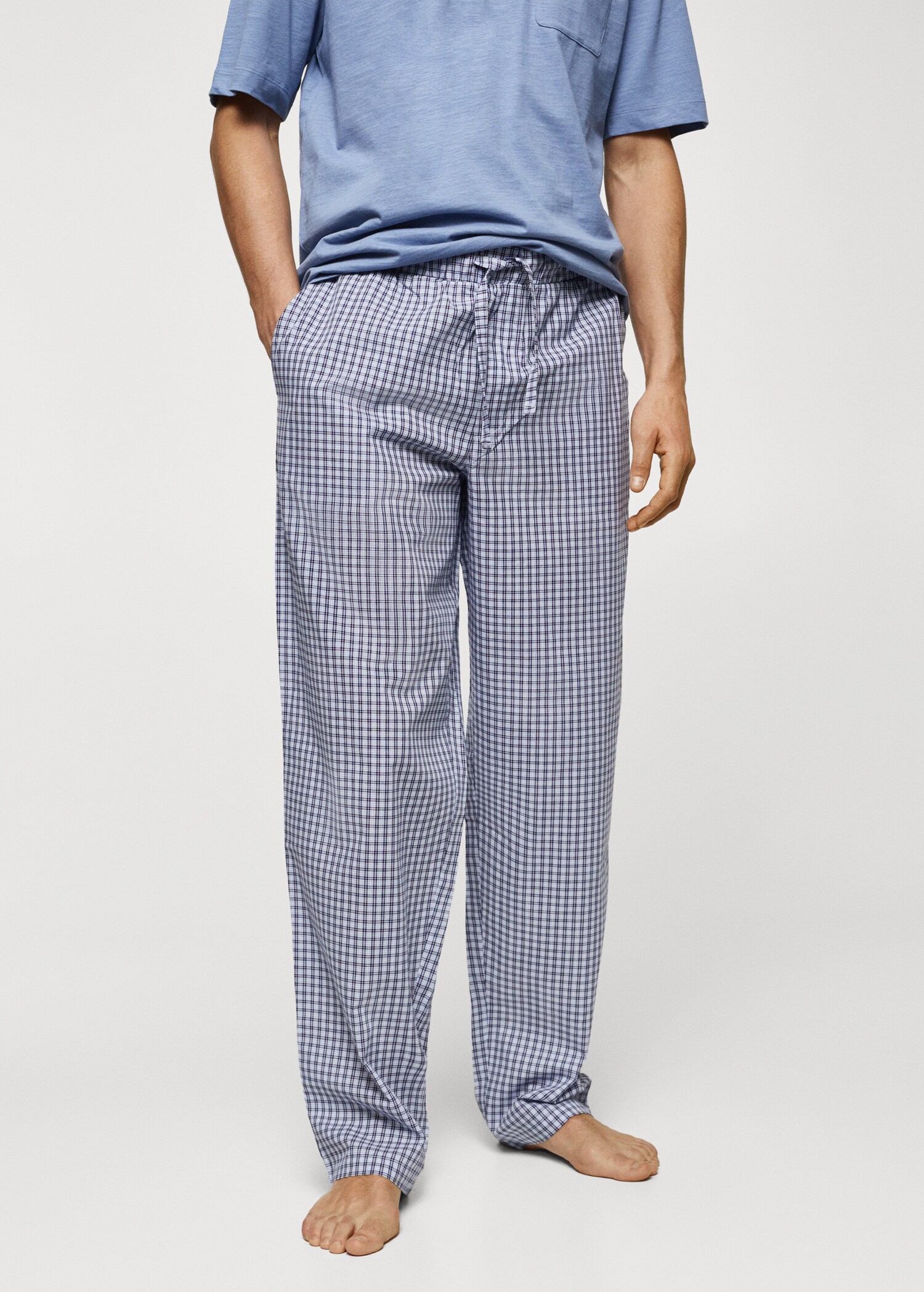 Check cotton pyjama pack - Medium plane