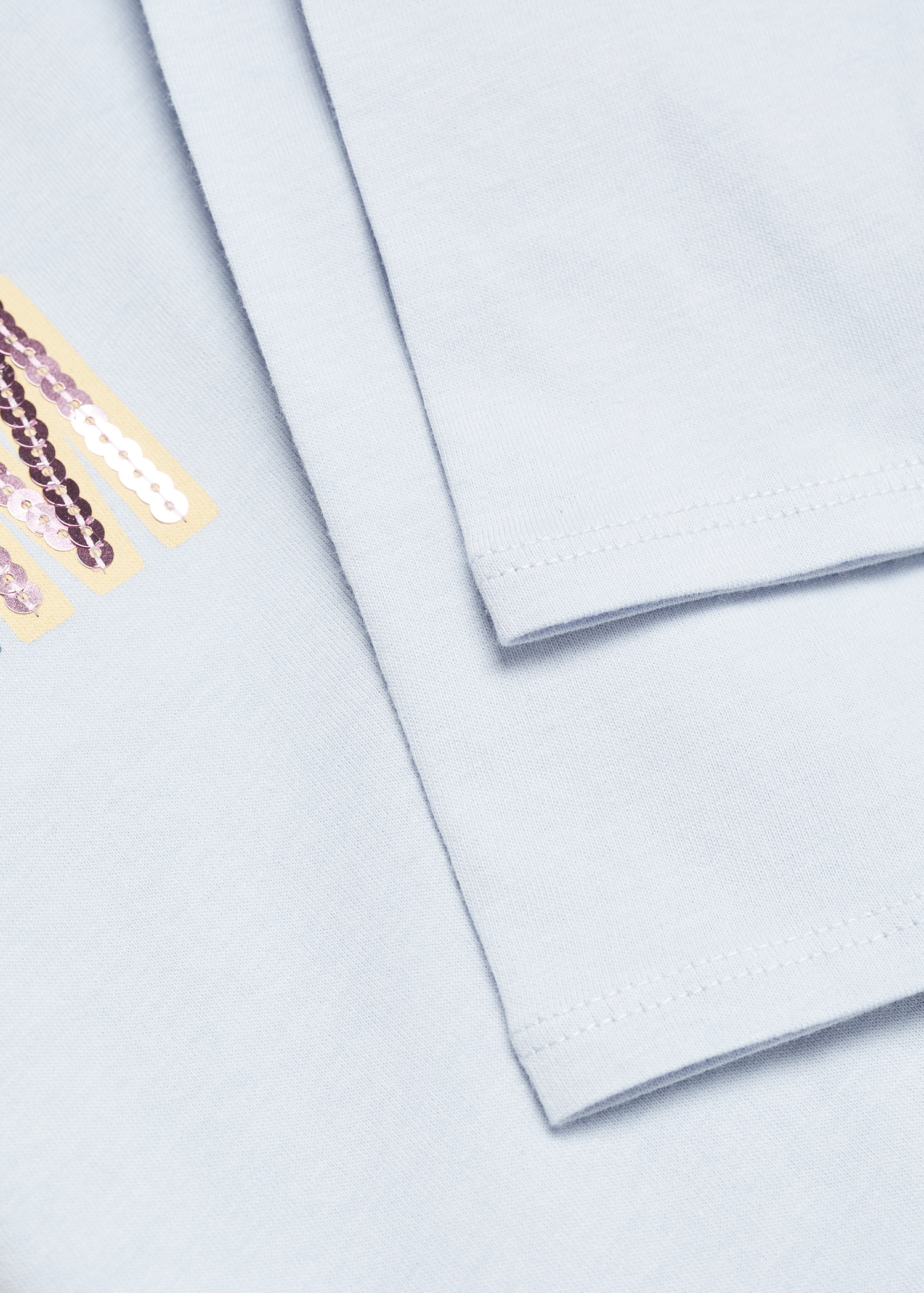 Sequined message T-shirt - Main Image