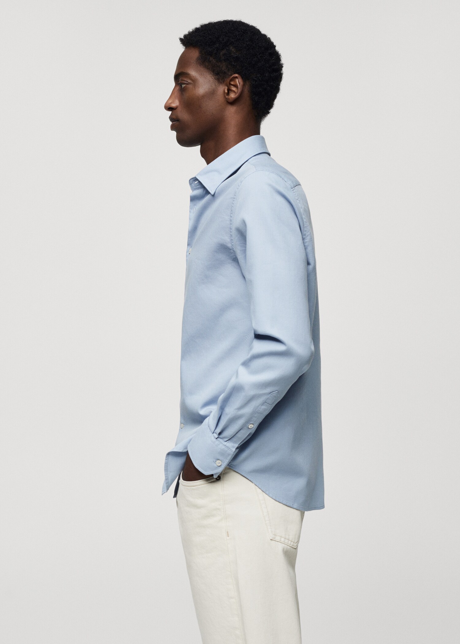 Πουκάμισο slim fit βαμβάκι ανάγλυφο - Λεπτομέρεια του προϊόντος 2