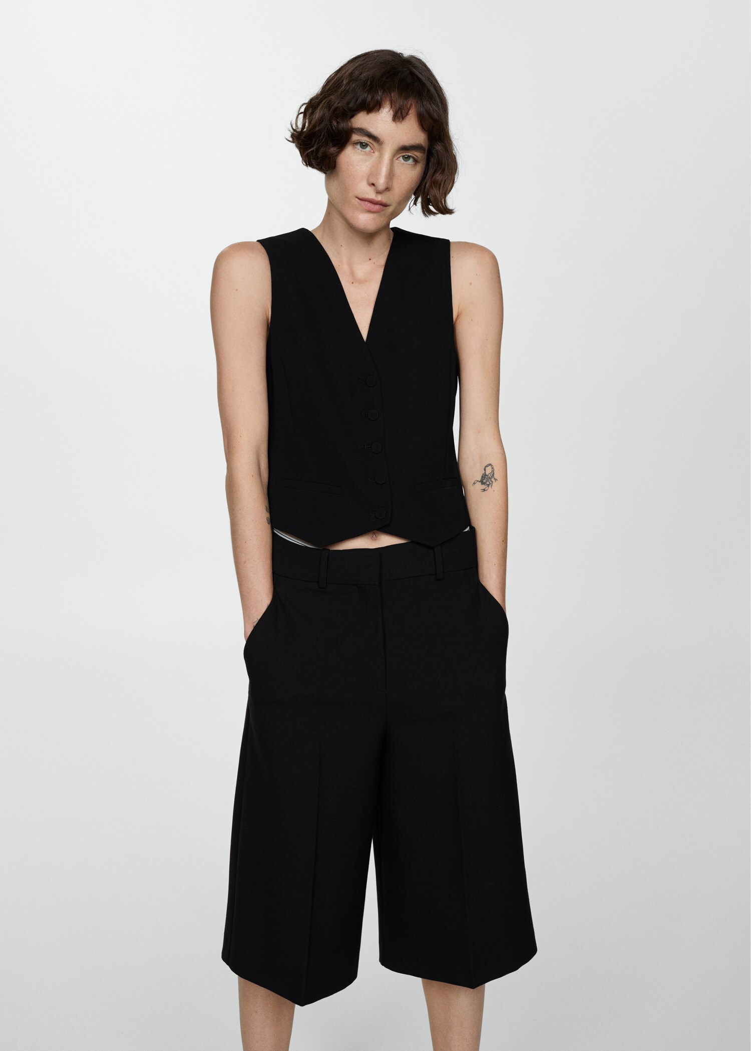 Suit waistcoat with buttons - Medium plane