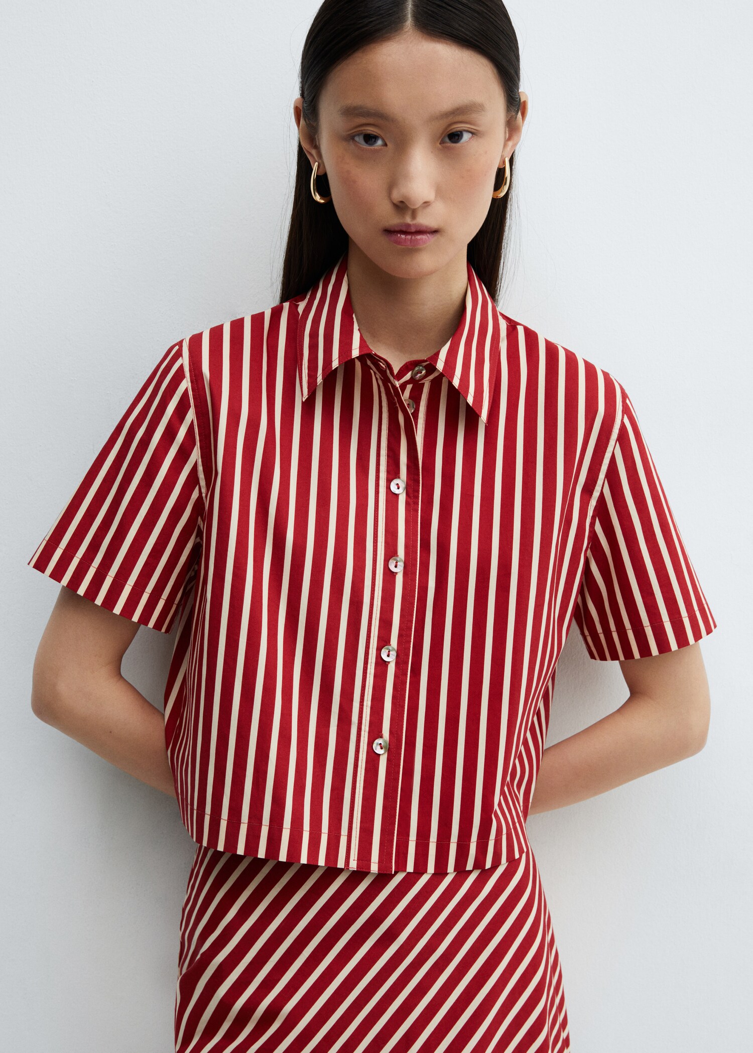 Short sleeve striped shirt - Medium plane