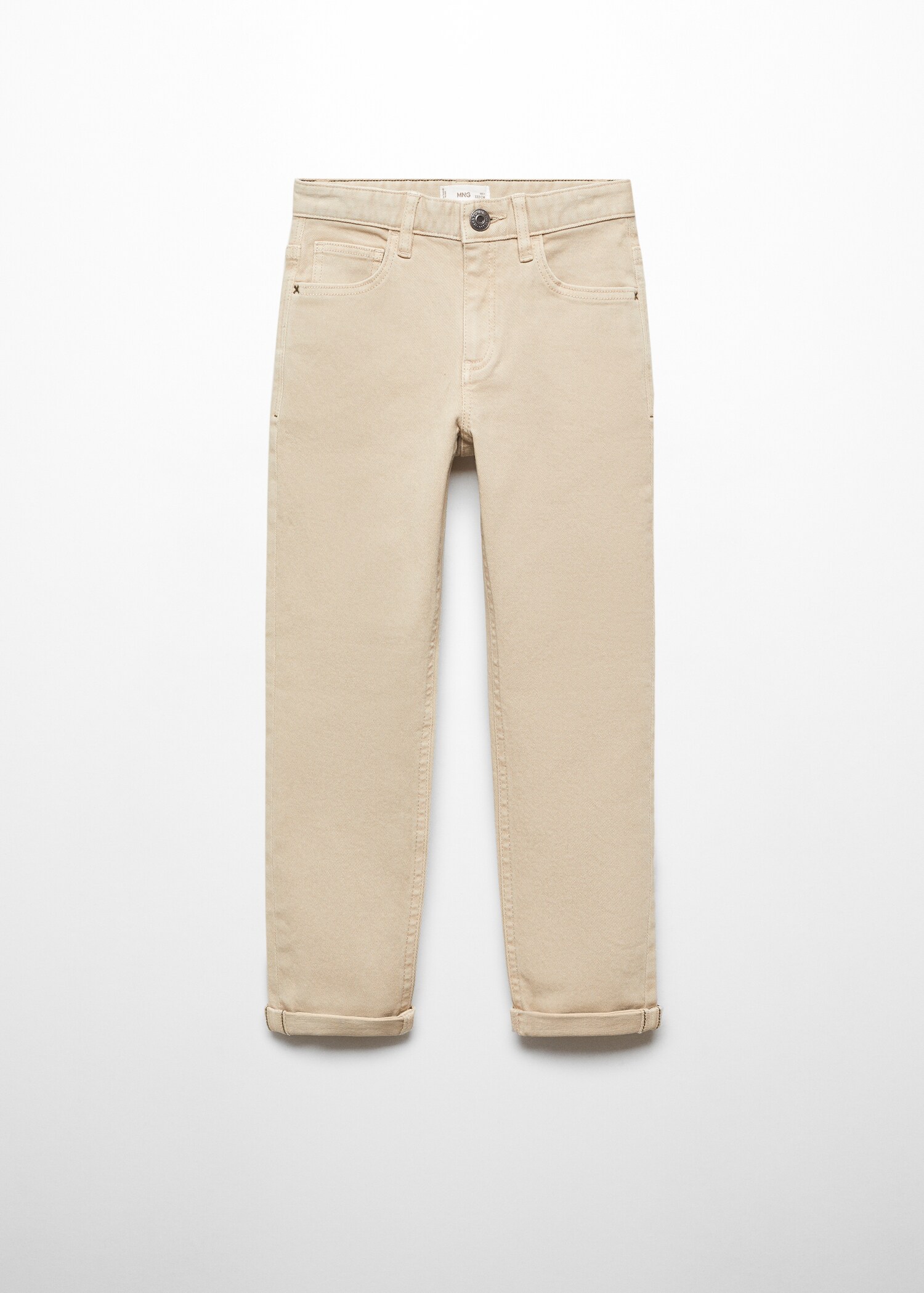 Straight-fit cotton trousers - Article without model