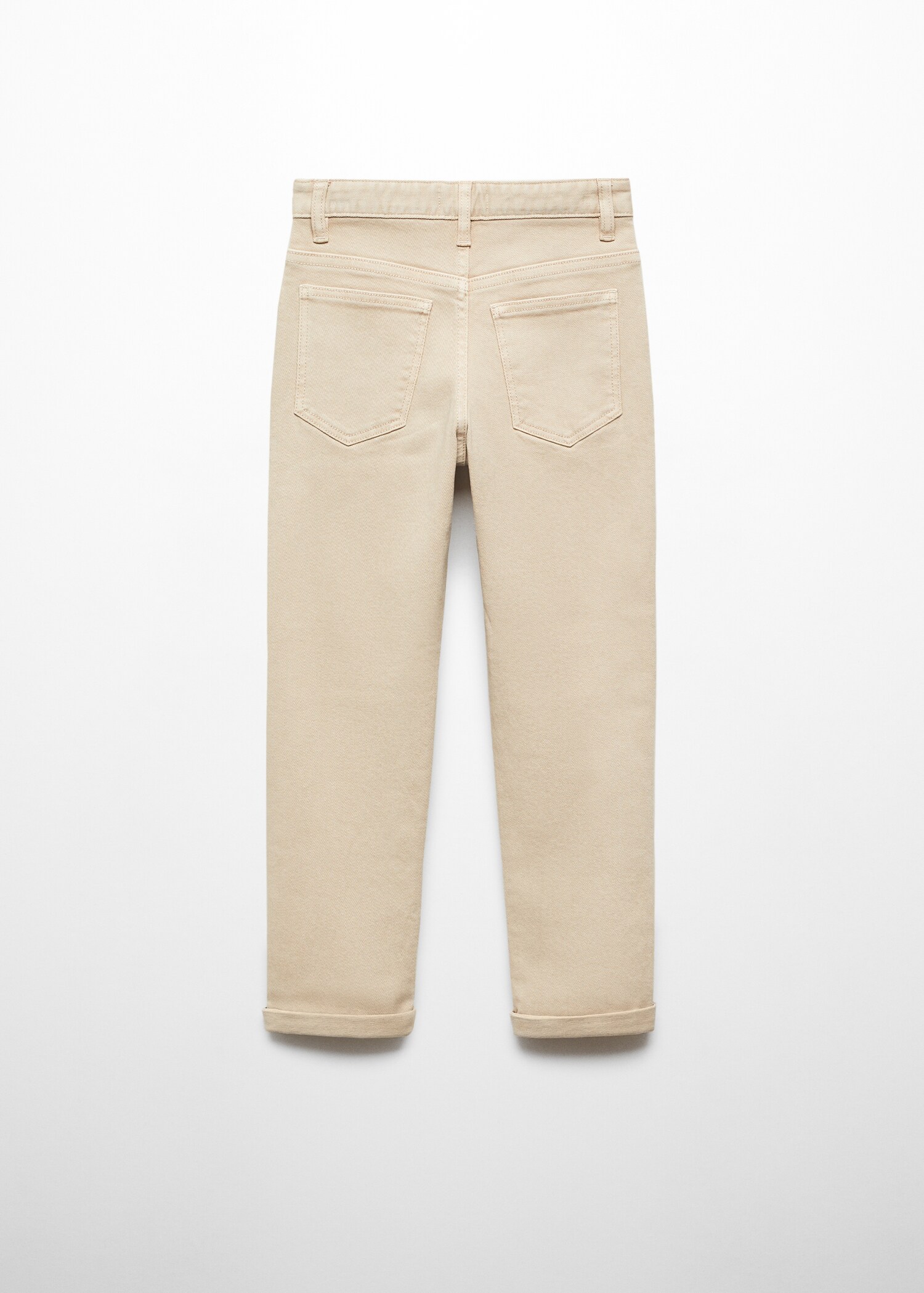 Straight-fit cotton trousers - Reverse of the article