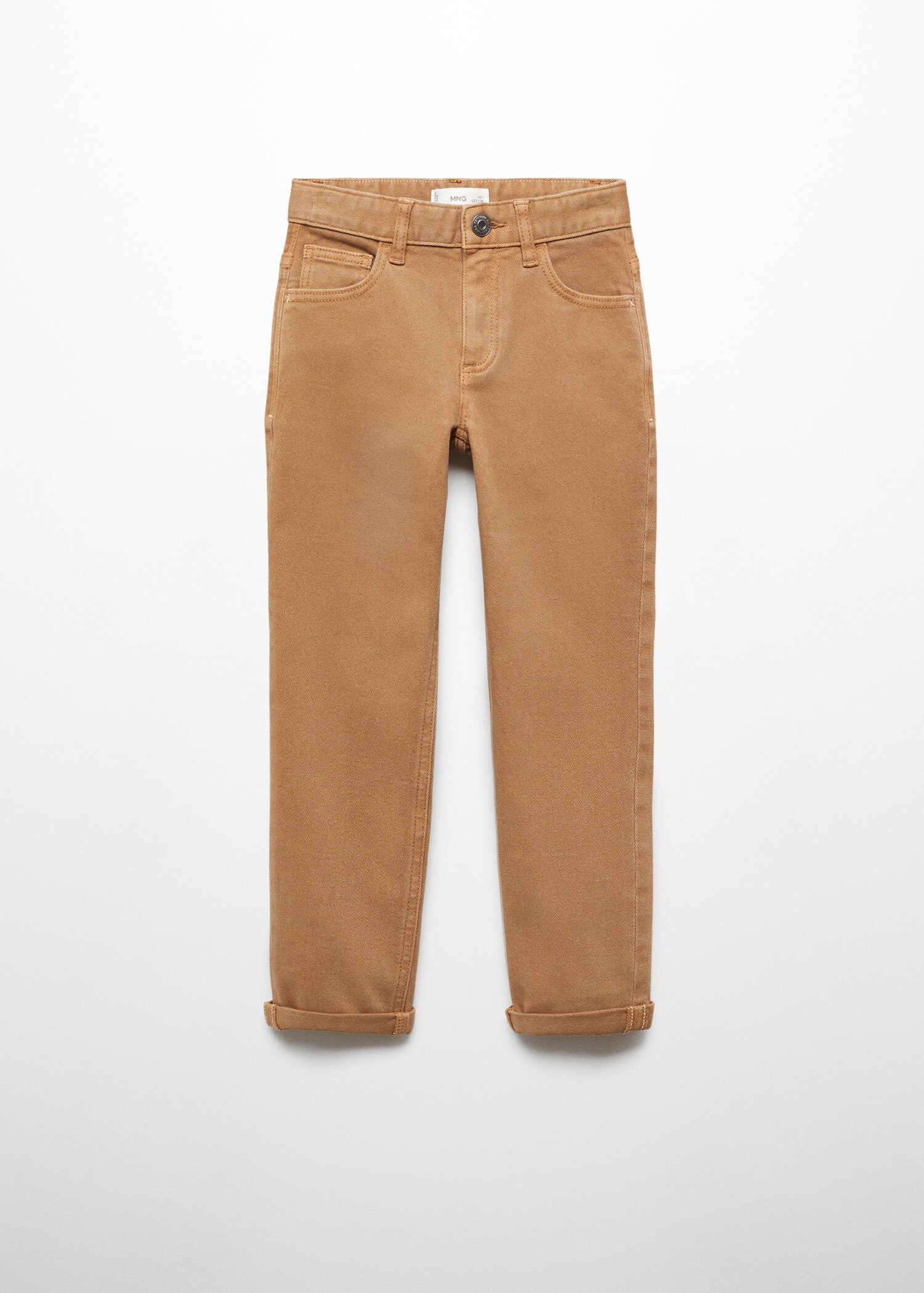 Straight-fit cotton trousers - Article without model