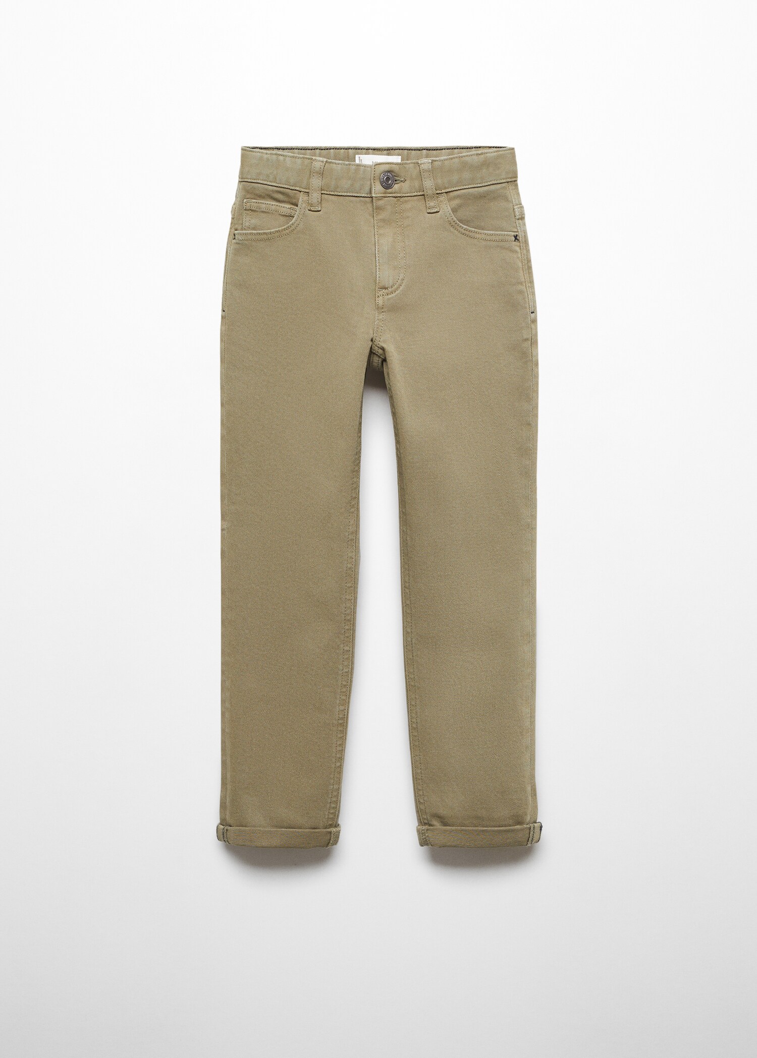 Straight-fit cotton trousers - Article without model