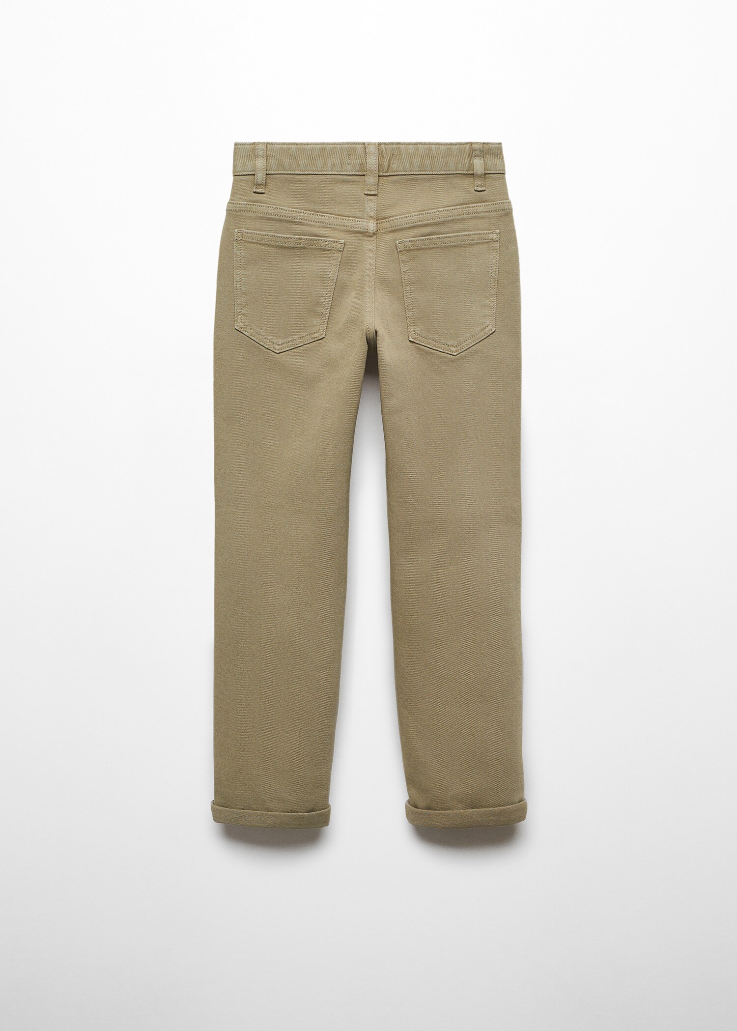 Straight-fit cotton trousers - Reverse of the article
